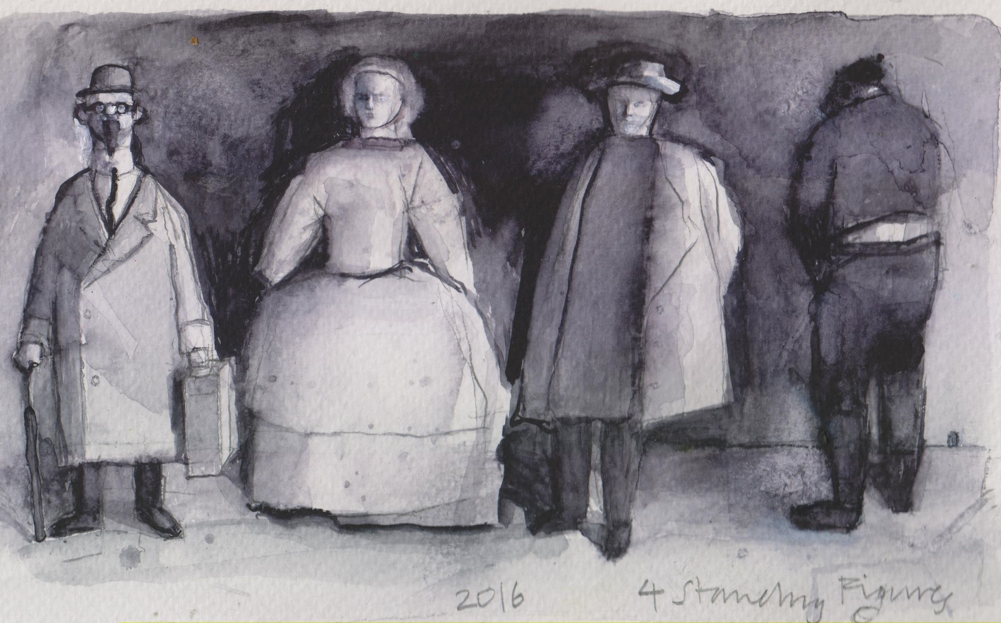 Brian Sayers, Four Standing Figures, 2016