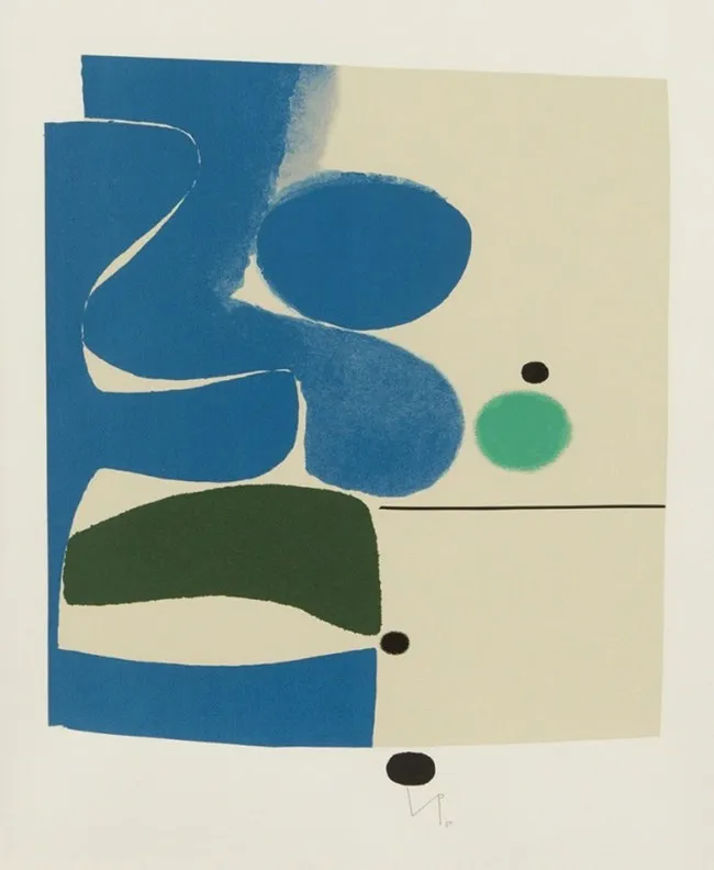Victor Pasmore, Blue Movement and Green, 1980