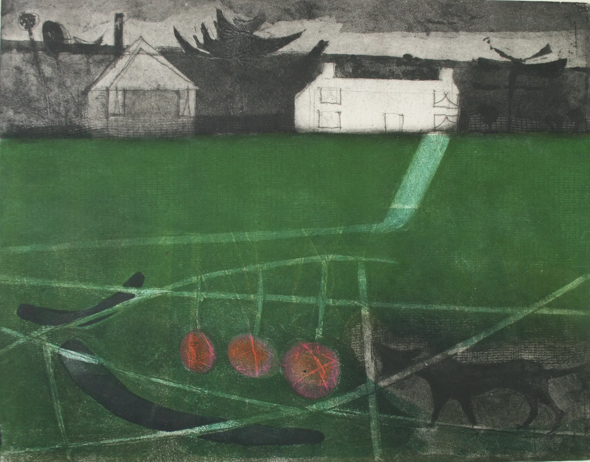 Michael Rothenstein, Two Cottages, 1955