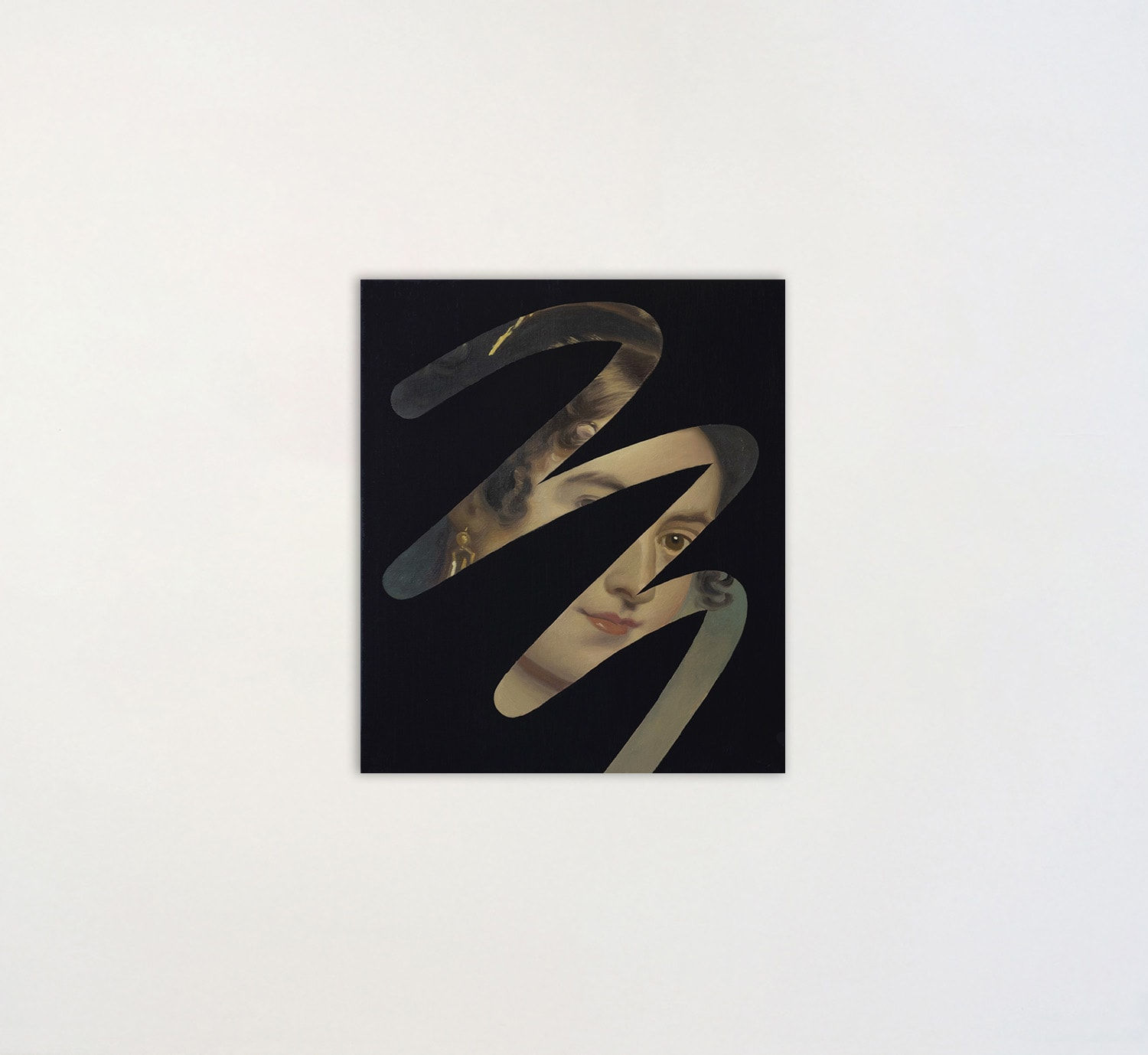 Lino Lago, Fake Abstract (Black on Sir Thomas Lawrence), 2022