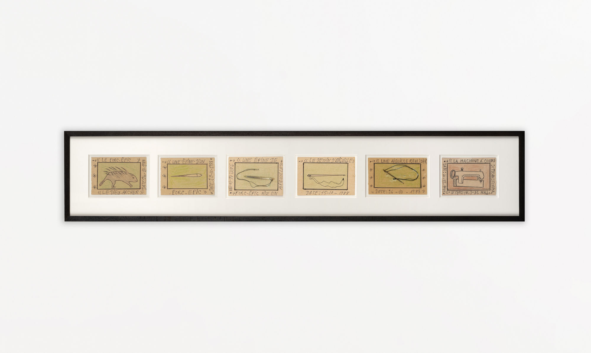 Frédéric Bruly Bouabré, L'invention de la machine à coudre par Frédéric Bruly Bouabré, 1988