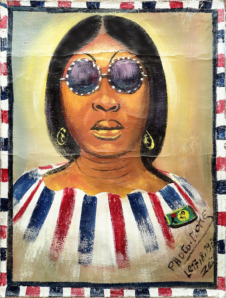 Moke Photo-Moke (Mme Haffner) Acrylique sur toile 48,5 x 37,5 cm 19,09 x 14,7 inches