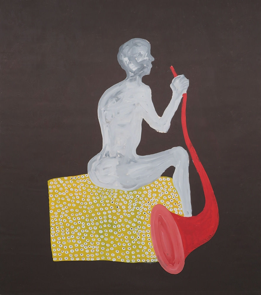 Amadou Sanogo En attente du souffle Acrylique sur toile 182 x 160 cm 71,6 x 63 in