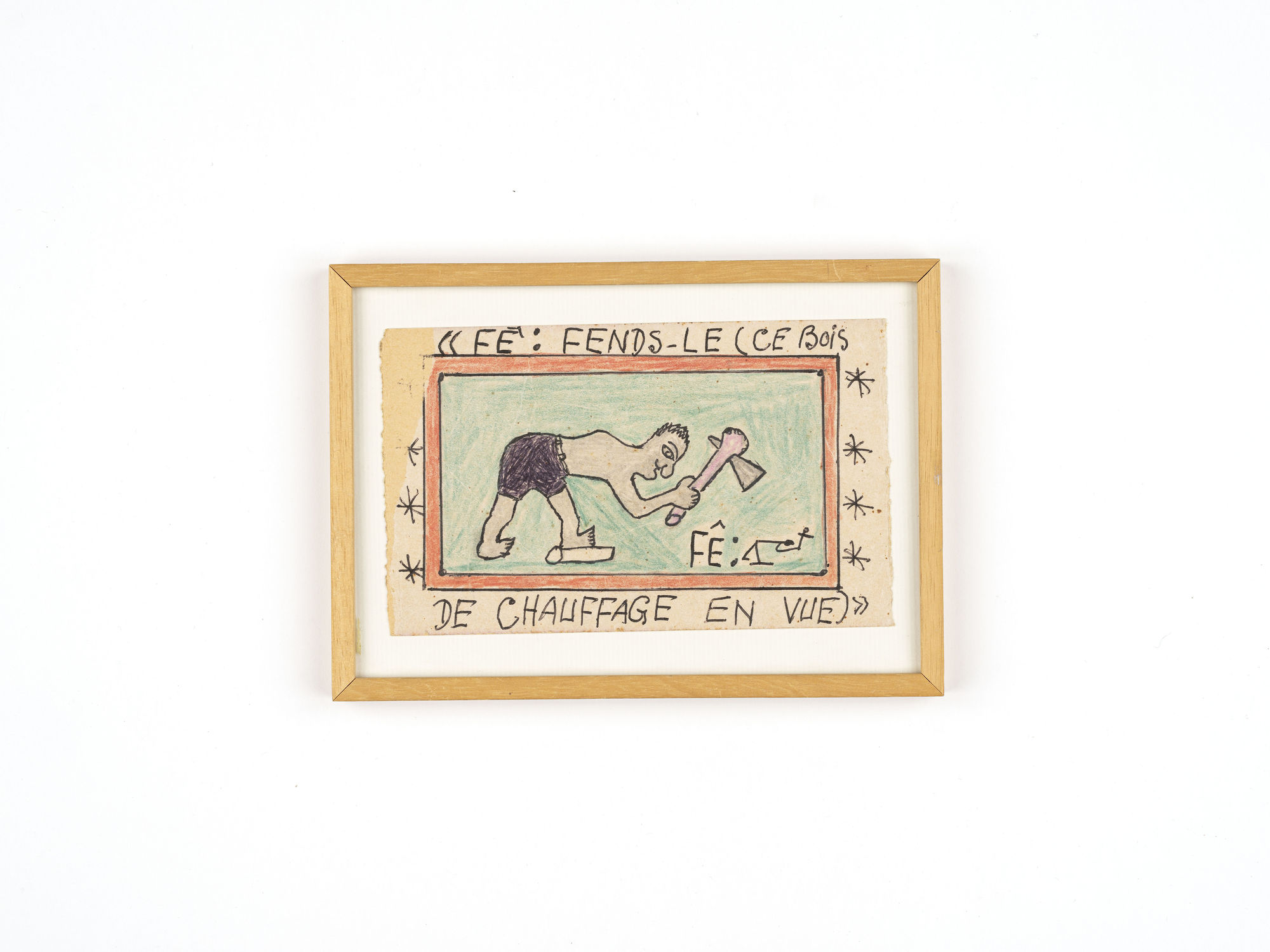 Frédéric Bruly Bouabré, FÊ : Fends-le (ce bois de chauffage en vue), 1989