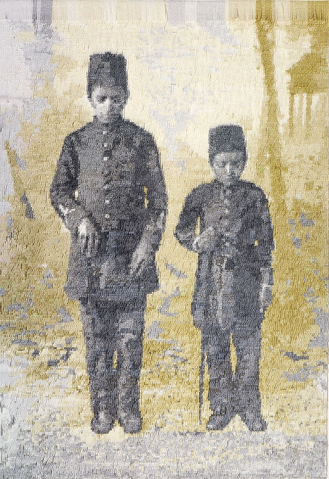 Nathalie Boutté Les jeunes aveugles Papier japonais et encre 157 x 107 cm