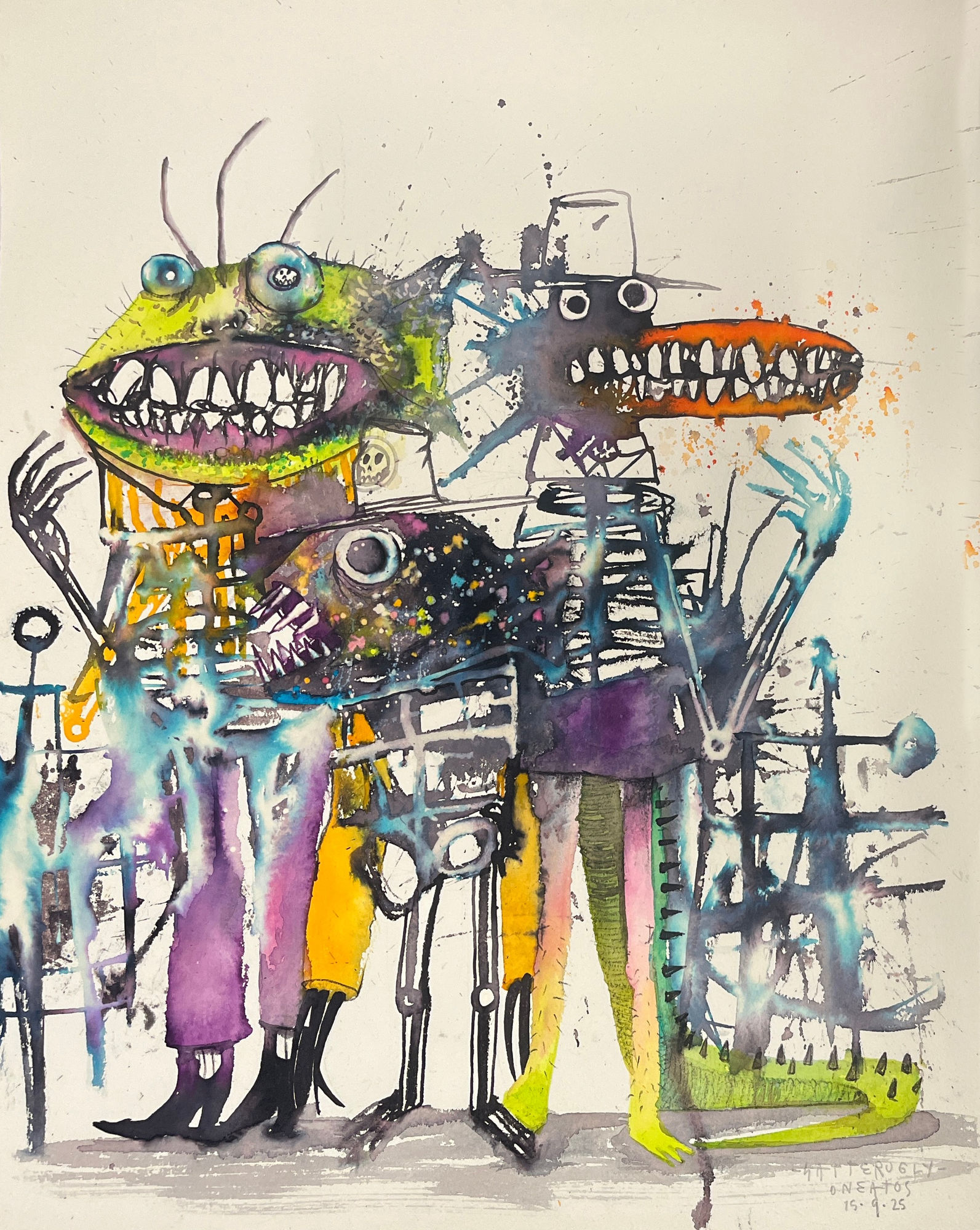 Satterugly, "Los piraña brothers and the dealer", 2025