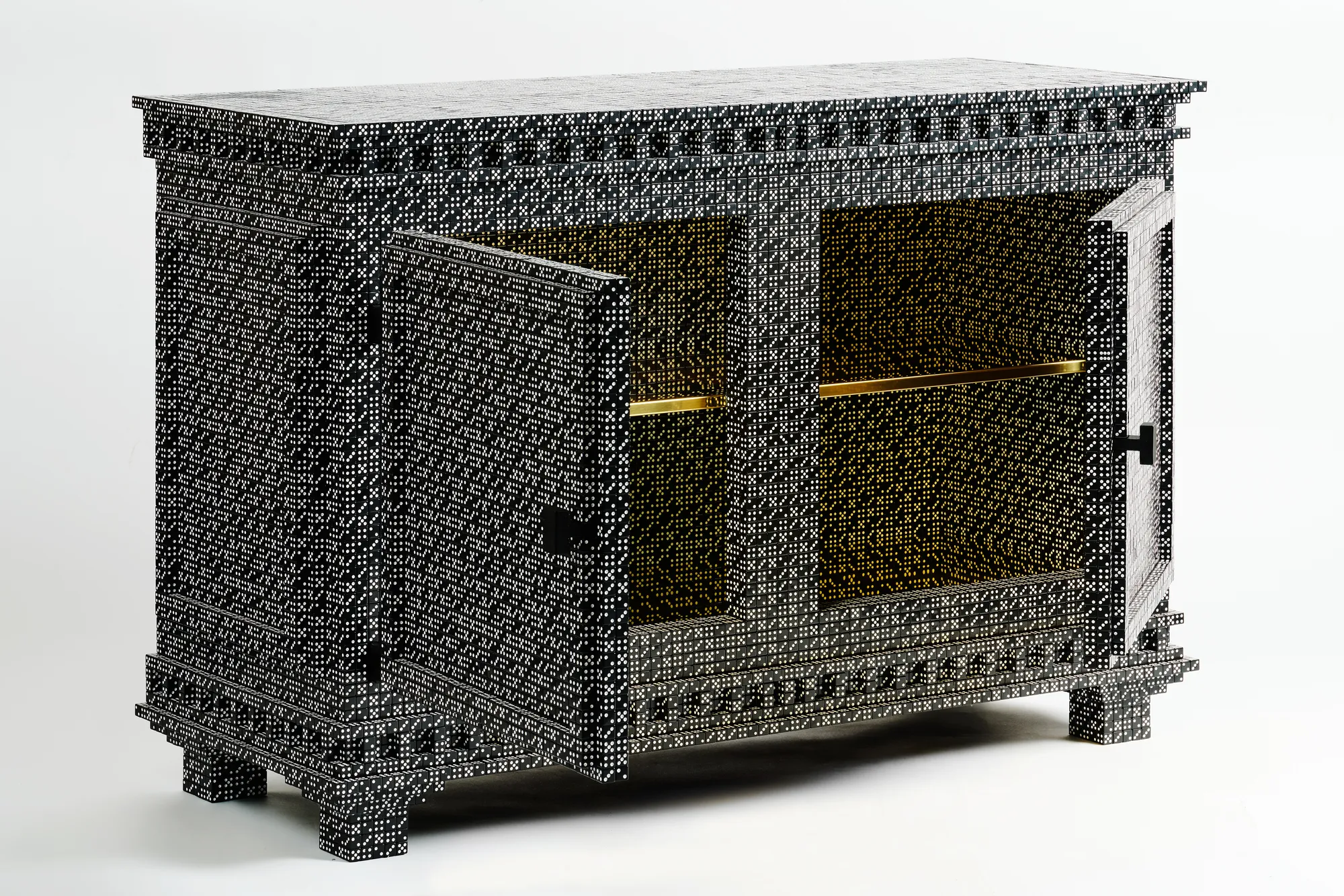 Diederik Schneemann, Lucky black white low cabinet , 2023