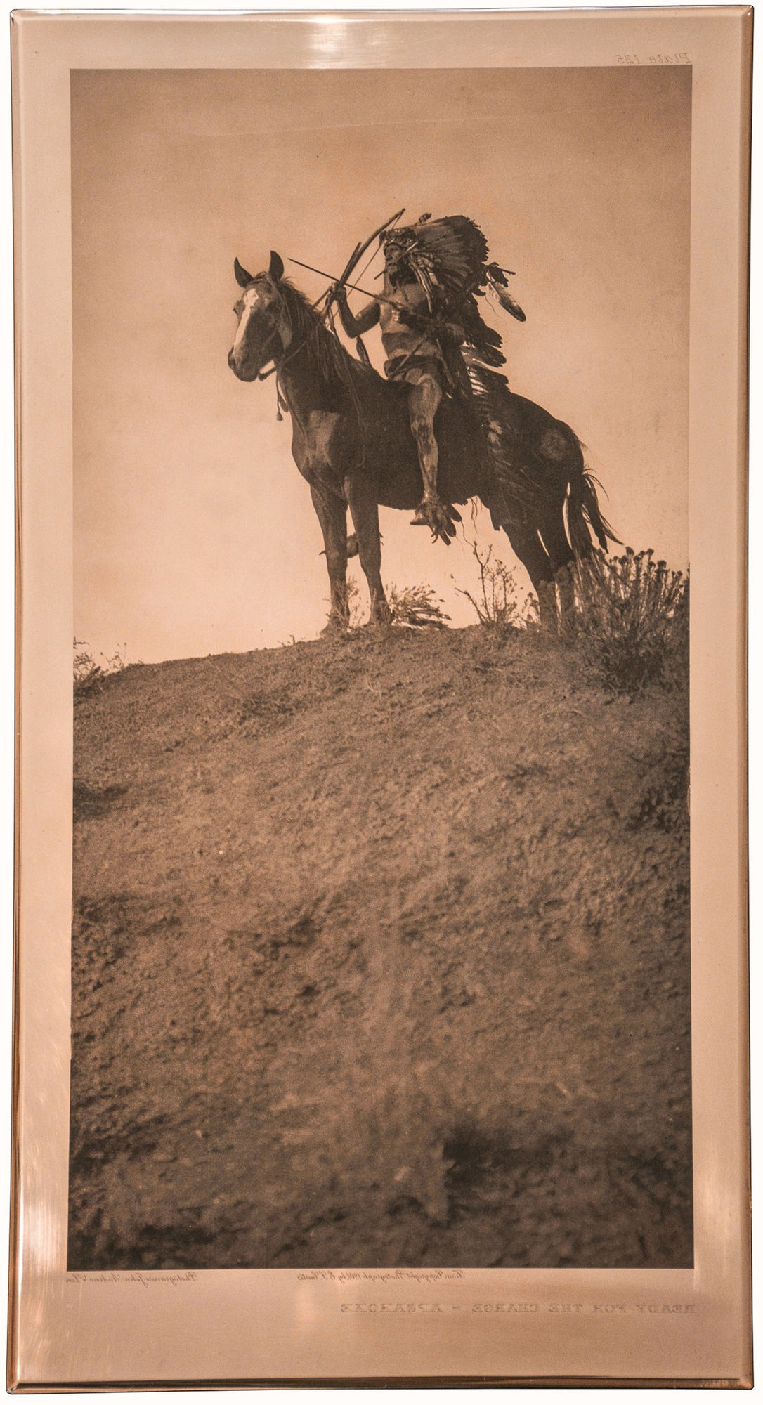 Edward S. Curtis, Ready For The Charge, Portfolio 4, Plate 125, from The North American Indian, 1908