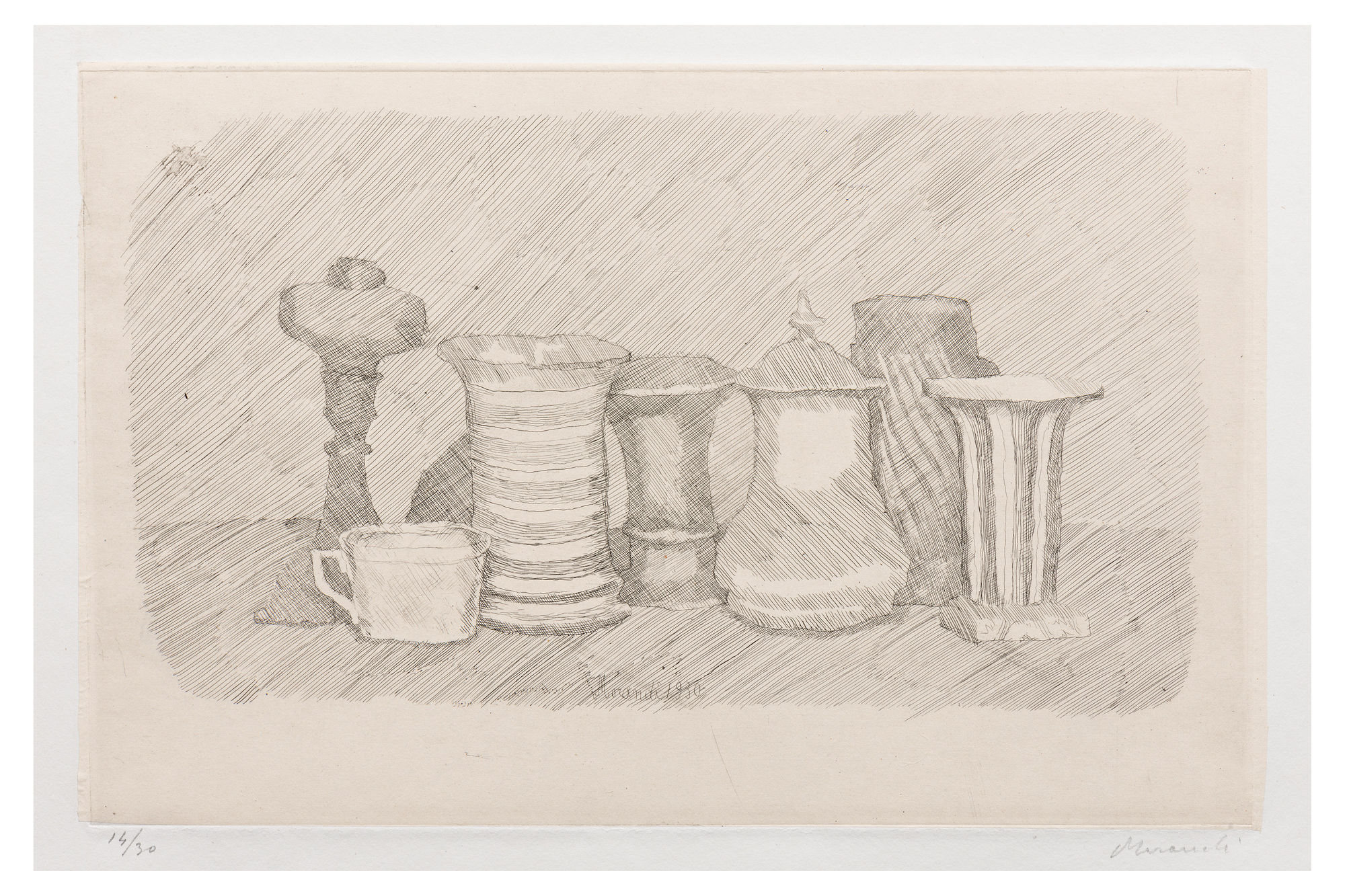 Giorgio Morandi, Natura morta con tazzina bianca a sinistra, 1930