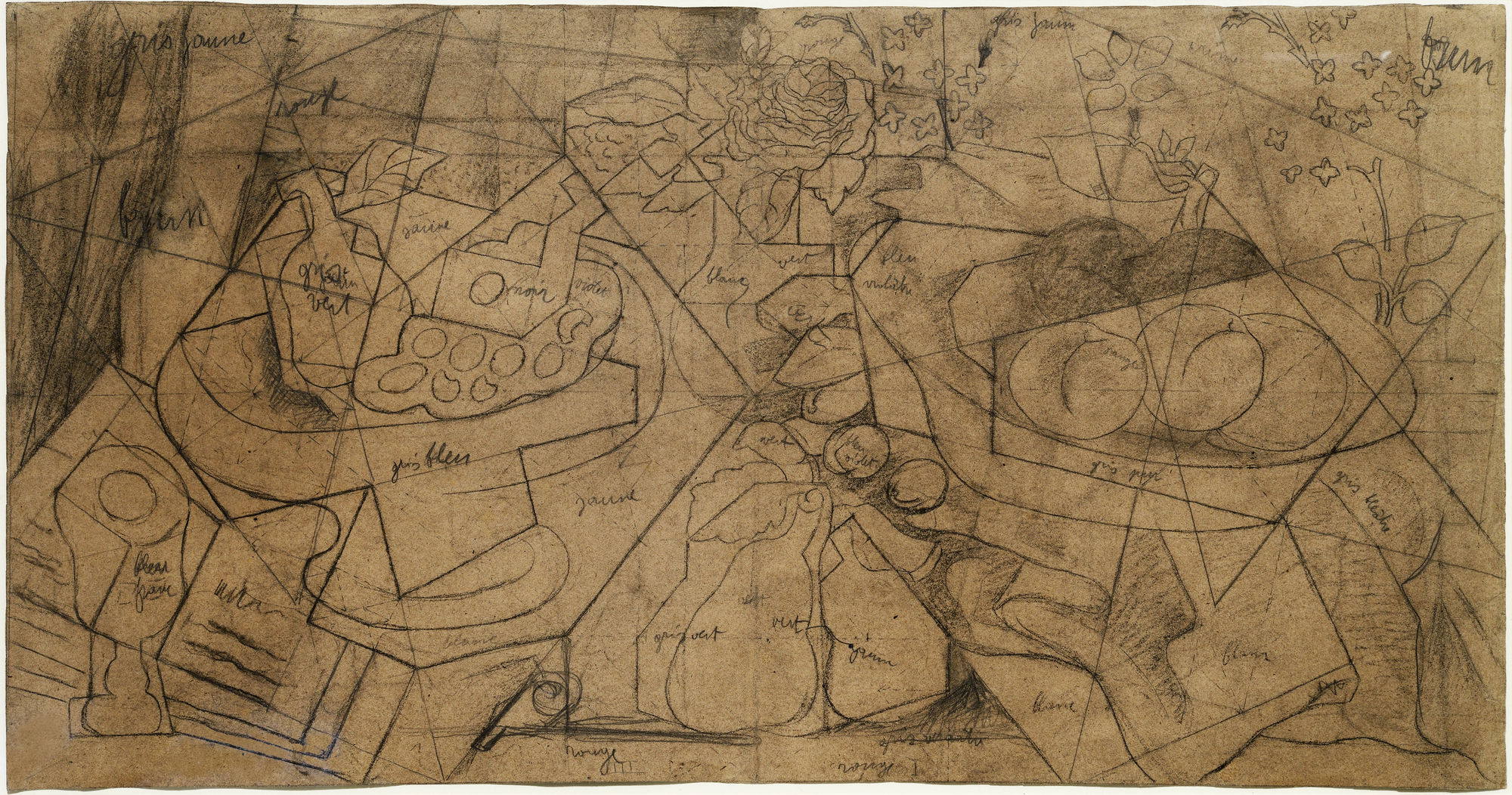 Gino Severini, Natura morta con rosa e frutti, 1919