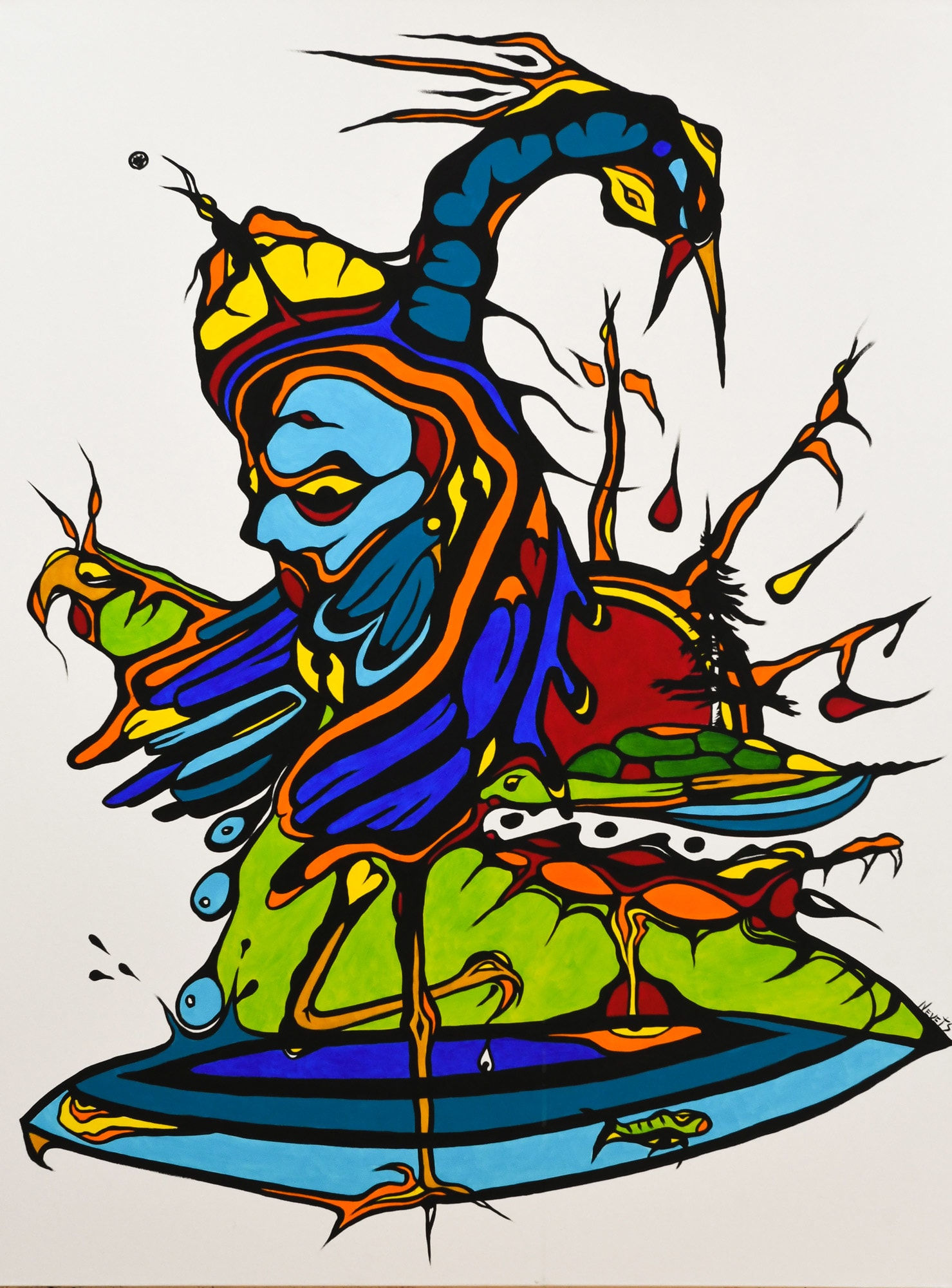 Steven Brunelle, Bleu Heron, 2022