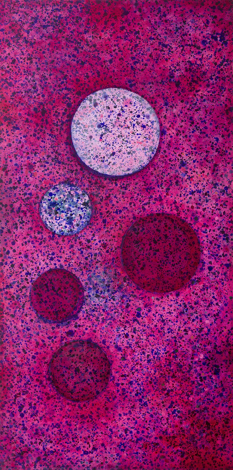 Landon Mackenzie, Pink Sky with Five Moons, 2021