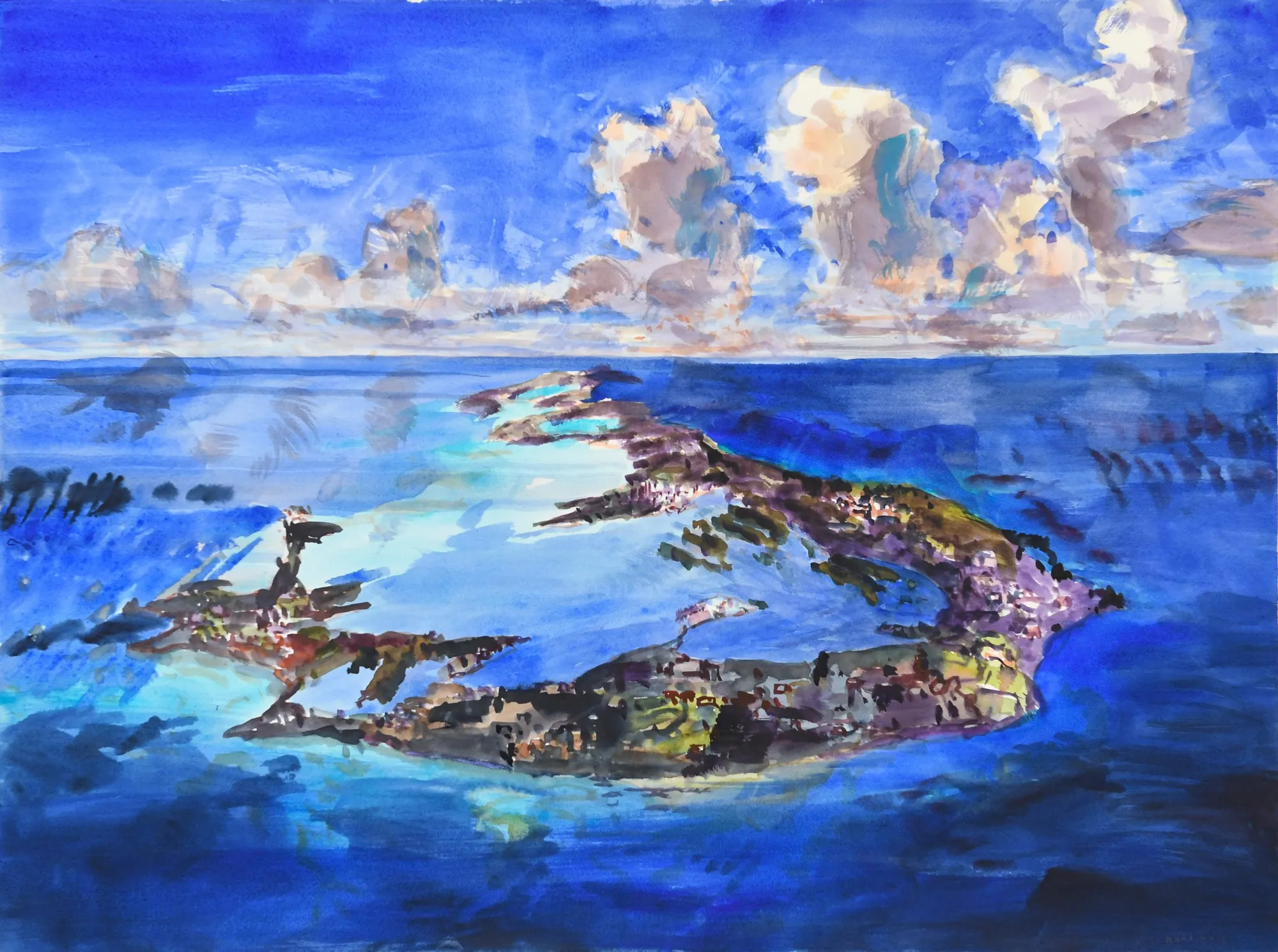 John Hartman, Bermuda From Above, 2024