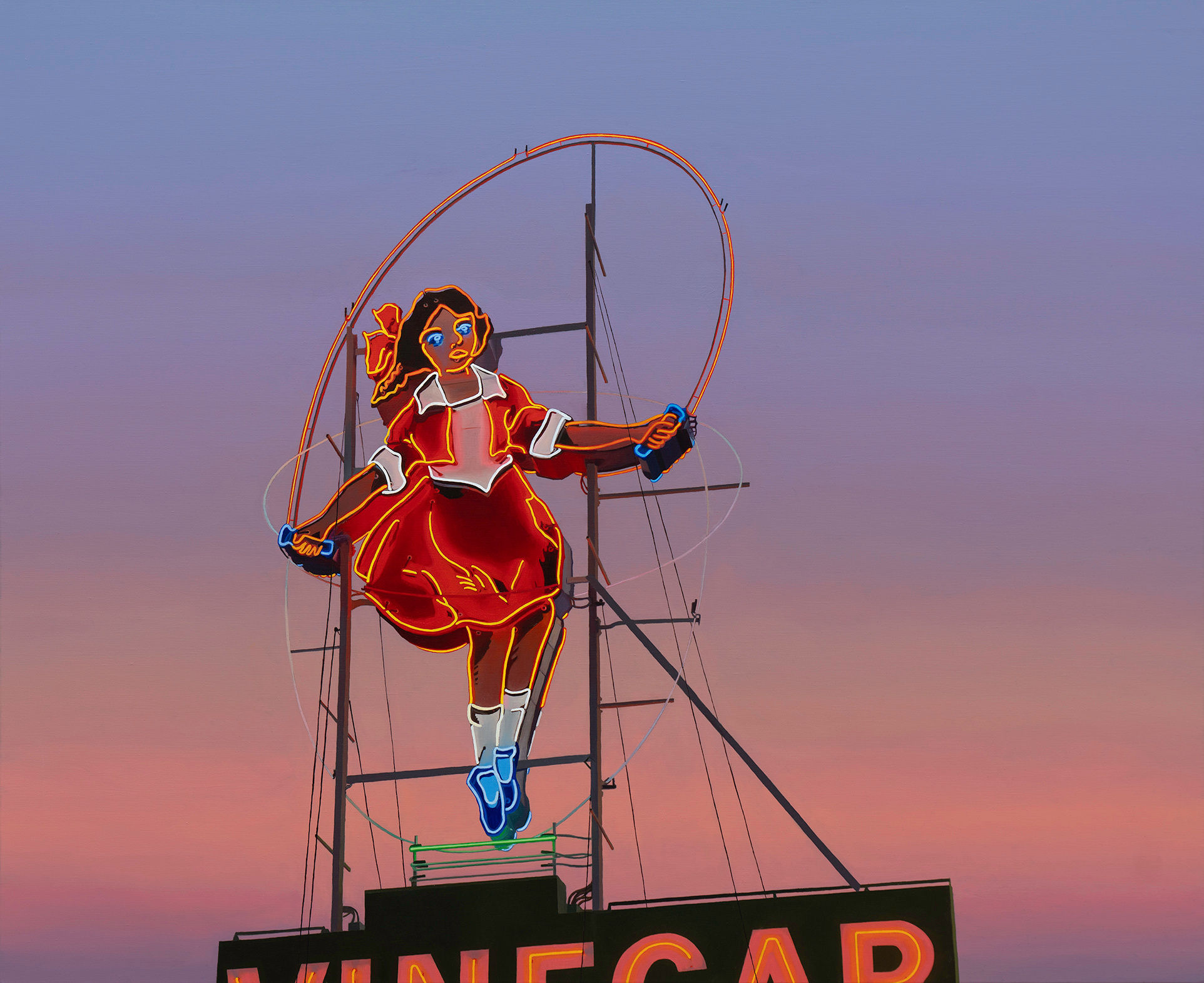 Jim Thalassoudis, Skipping Girl at Dusk, 2023