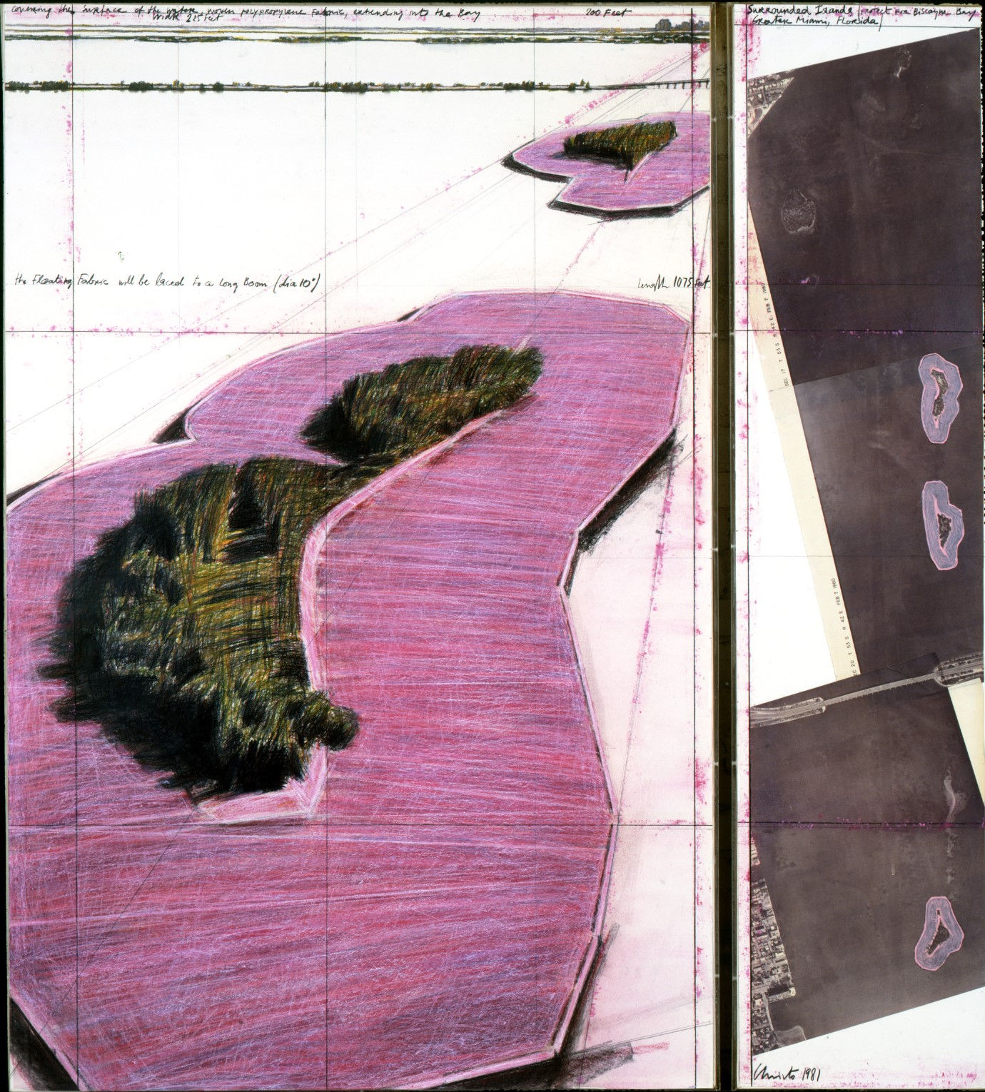 Christo JAVACHEFF, Surrounded Islands (Project for Biscayne Bay, Greater Miami, Florida), 1981