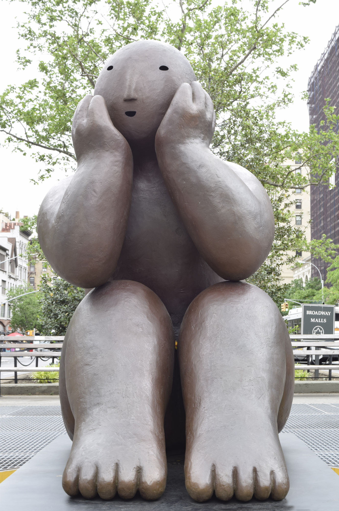 Joy Brown, sitter with head in hands, 2017