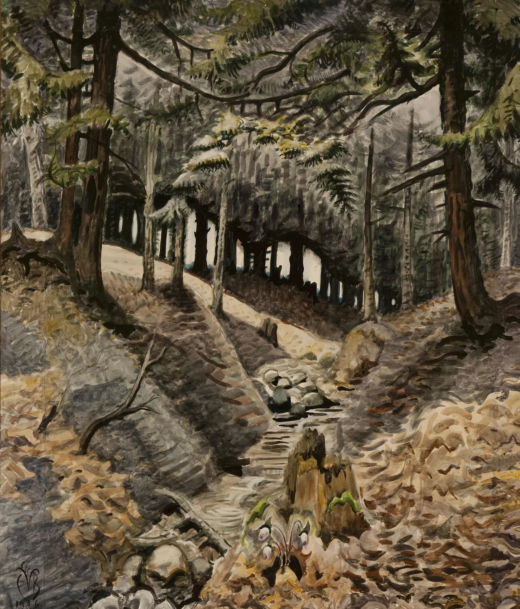 Charles Ephraim Burchfield, The Dark Ravine, 1946