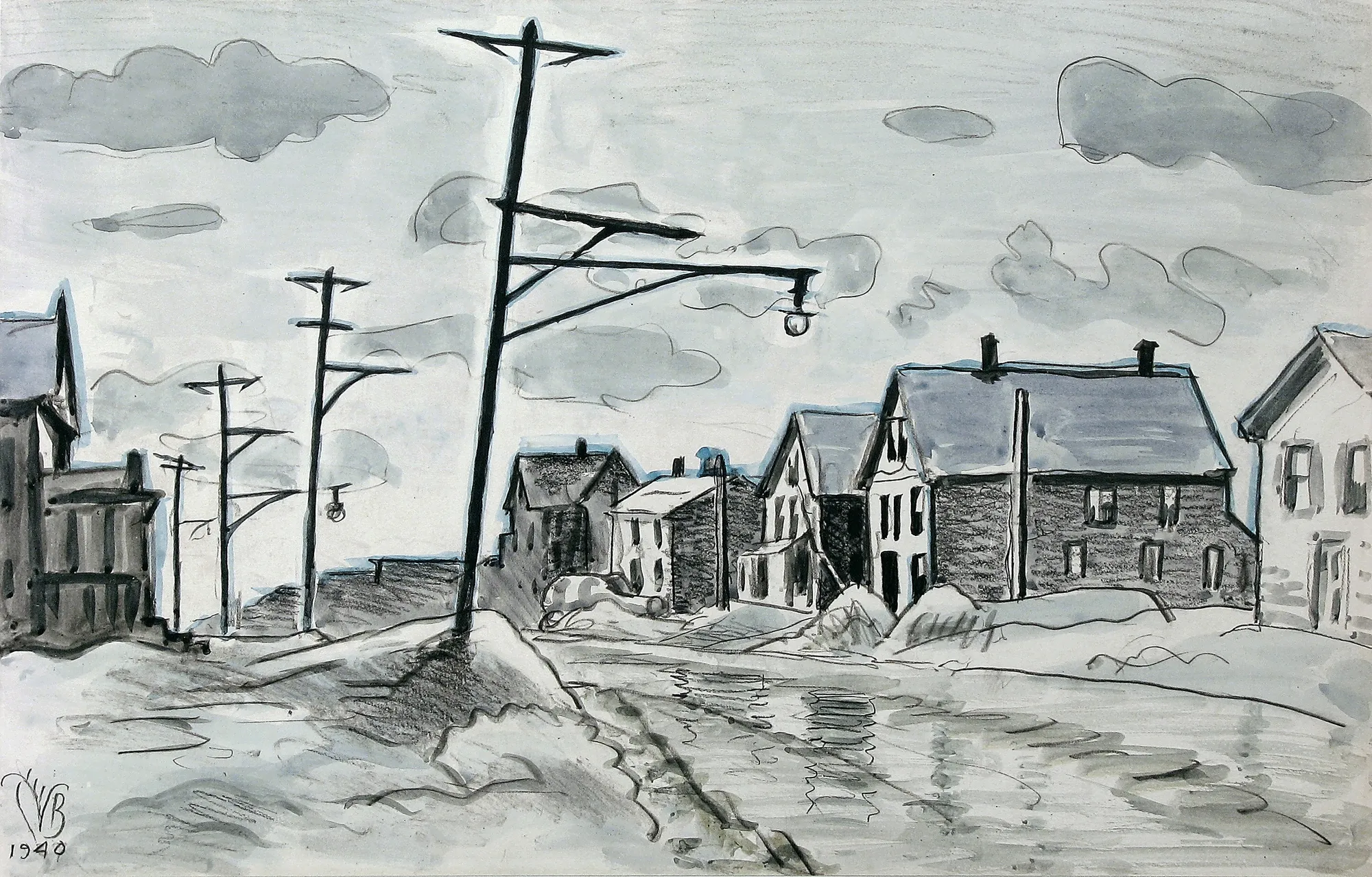 Charles Ephraim Burchfield, A Cold Day, 1940
