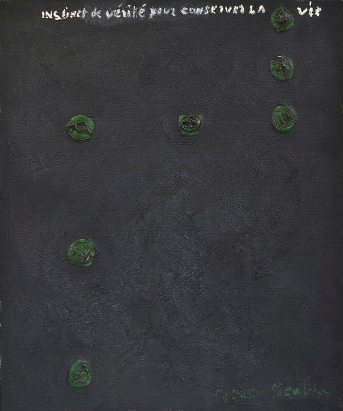 Francis Picabia Instinct de vérité pour conserver la vie huile sur toile 55 x 46 cm (archives)