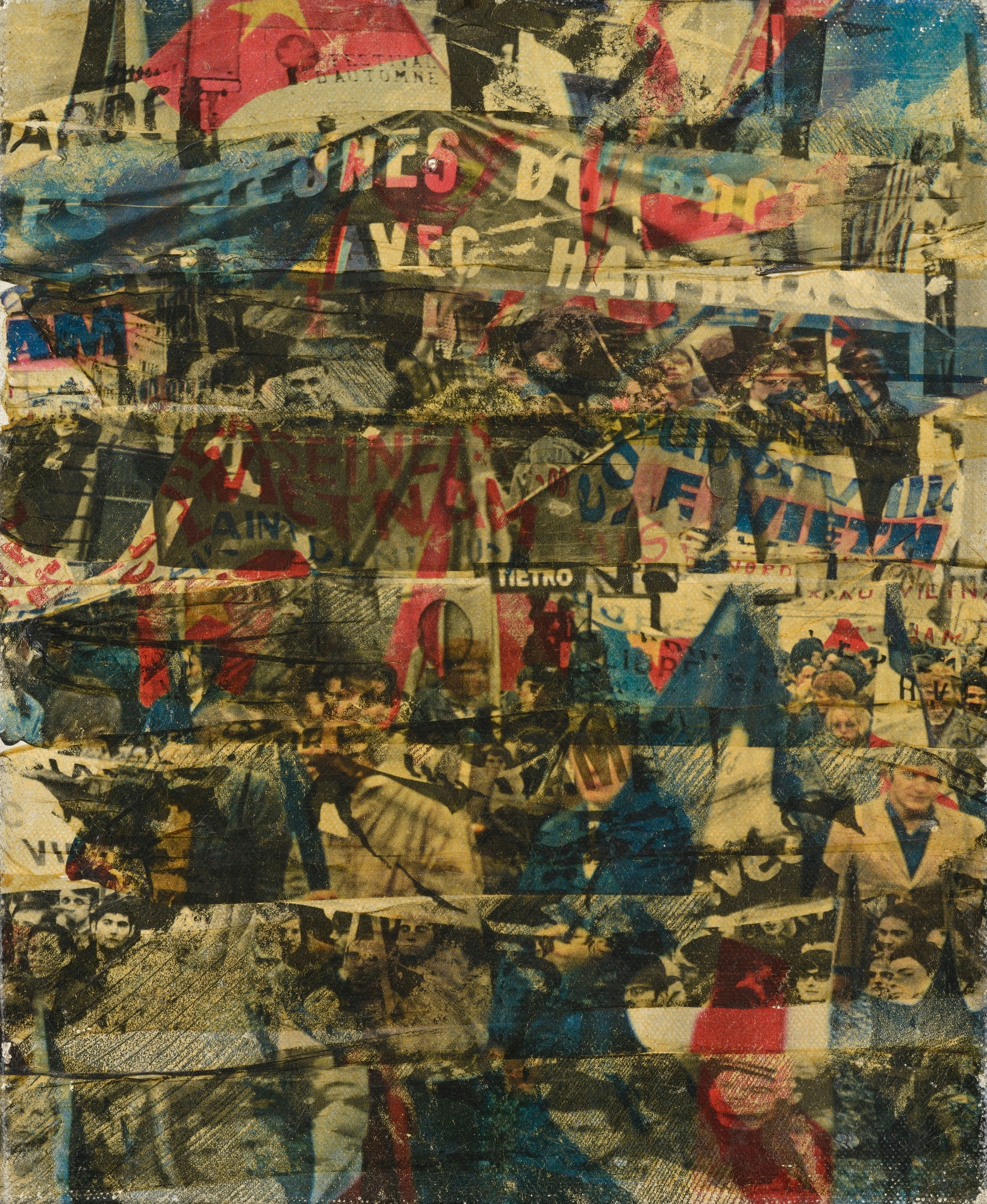 Gil Joseph Wolman manifestations art scotch sur toile 27 x 22 cm (archives)