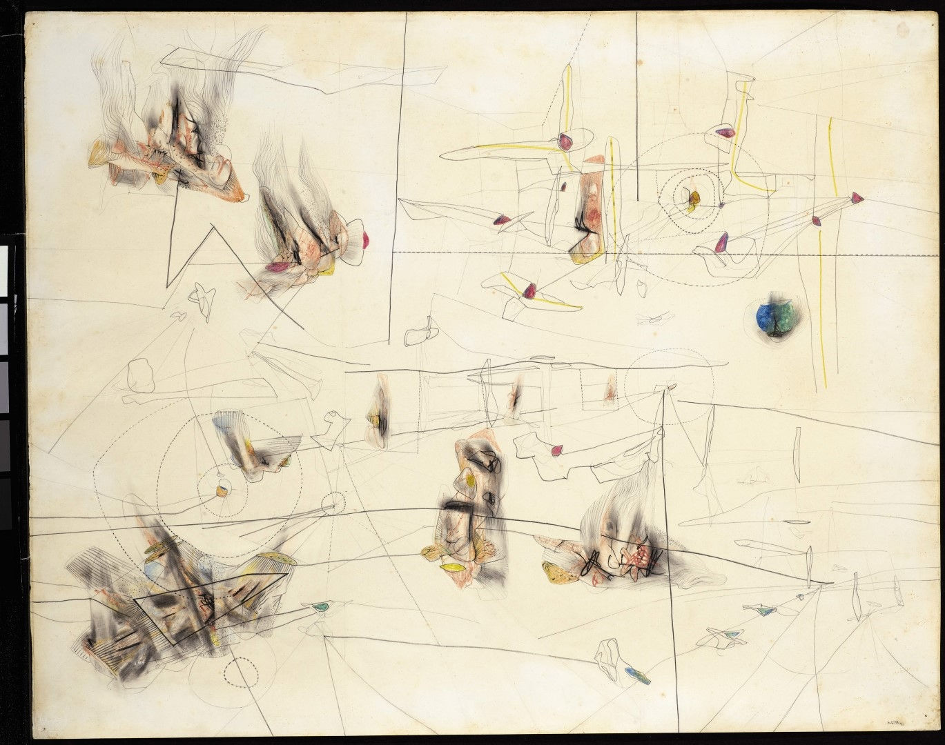 Roberto Matta Sans titre Graphite et crayon de couleur sur papier 59 x 73,8 cm 23 1/4 x 29 in.