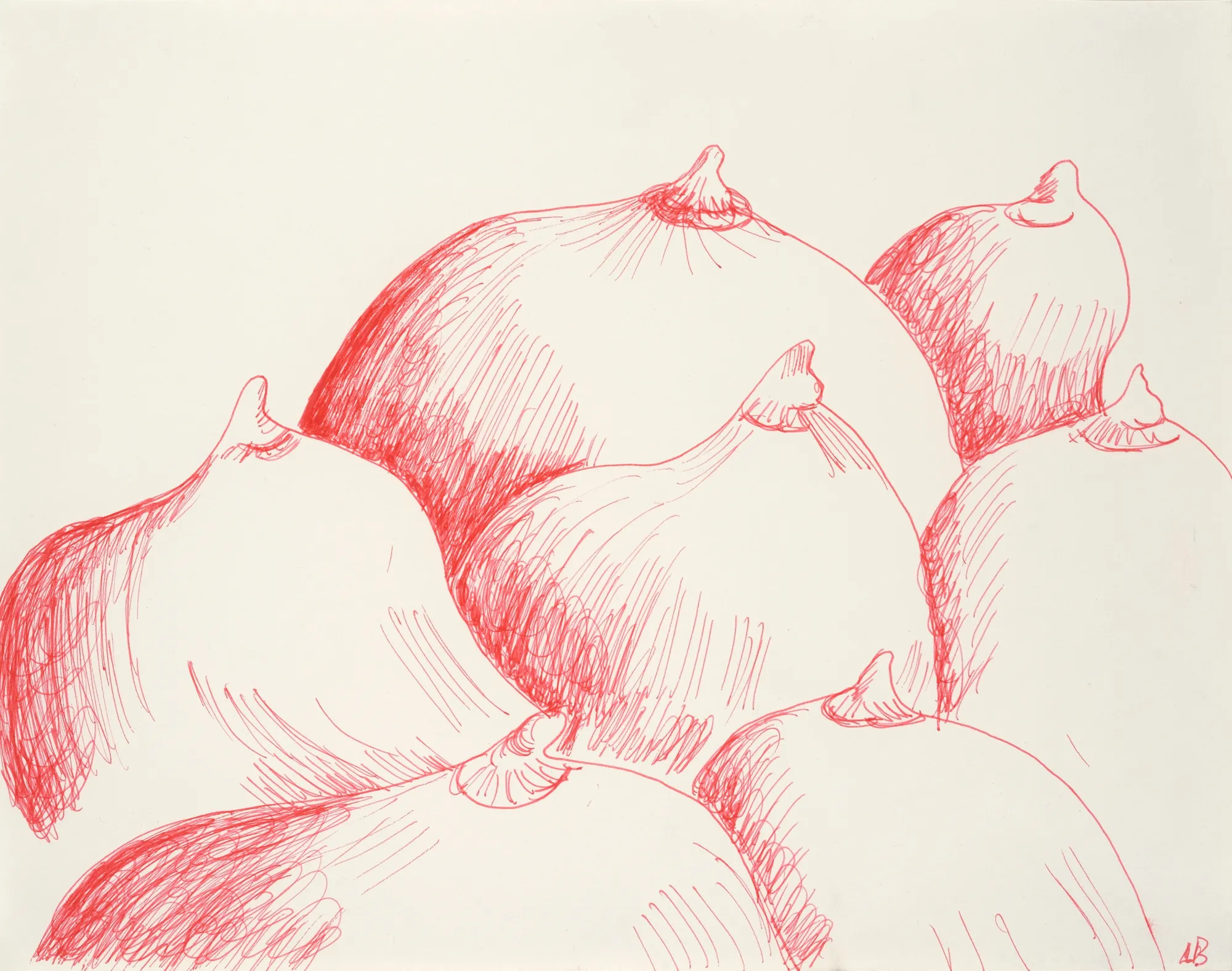 Louise Bourgeois Sans titre encre sur papier 48 x 3,75 x 42,5 cm (archives) 19.25 x 1.50 x 17.00 in. (archives)