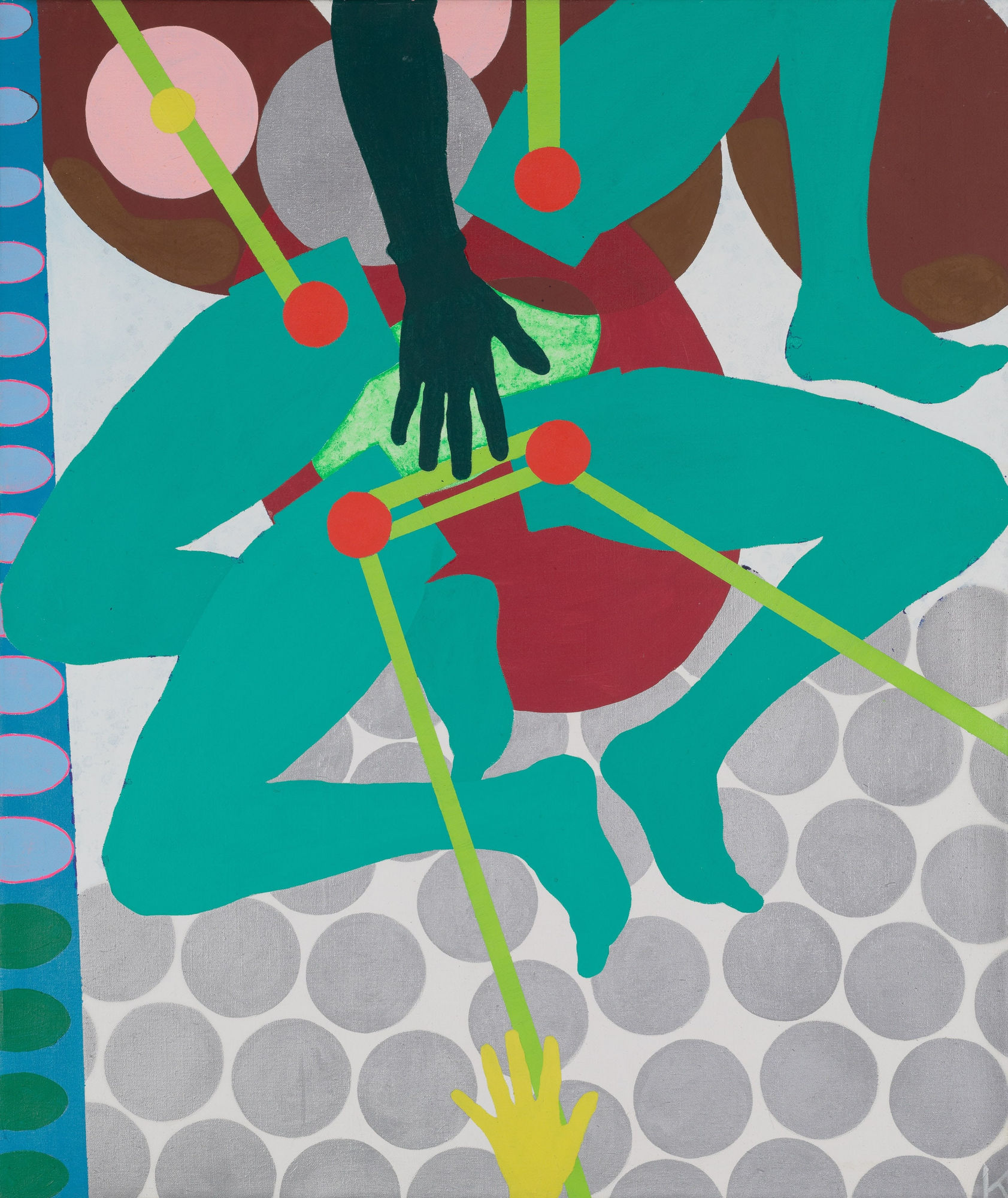 Kiki Kogelnik Green Machine Huile et acrylique sur toile 128.9 x 108.1 cm 50 5/8 x 42 1/2 in.