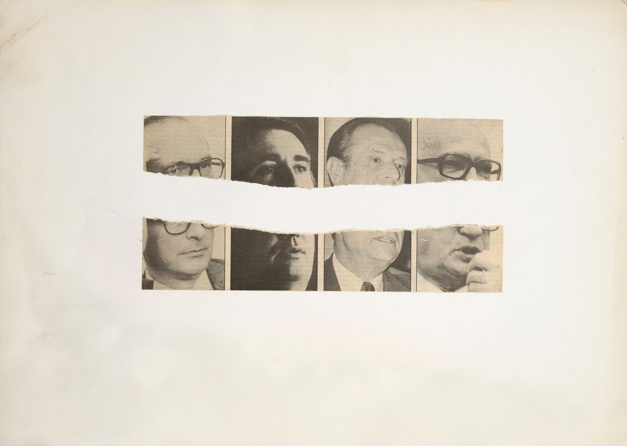Gil Joseph Wolman Jacques Chirac, Jean Pierre Soisson, Jean Lecanuet, Edgar Faure papier séparé sur Canson 29,5 cm x 41,7 (disponible) 29,5 cm x 41,7 (available)