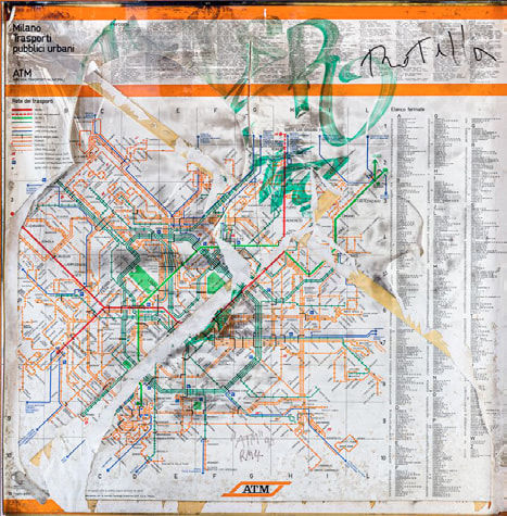 Mimmo Rotella, ATM, 1990