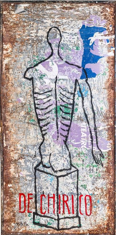 Mimmo Rotella, De Chirico, 2000