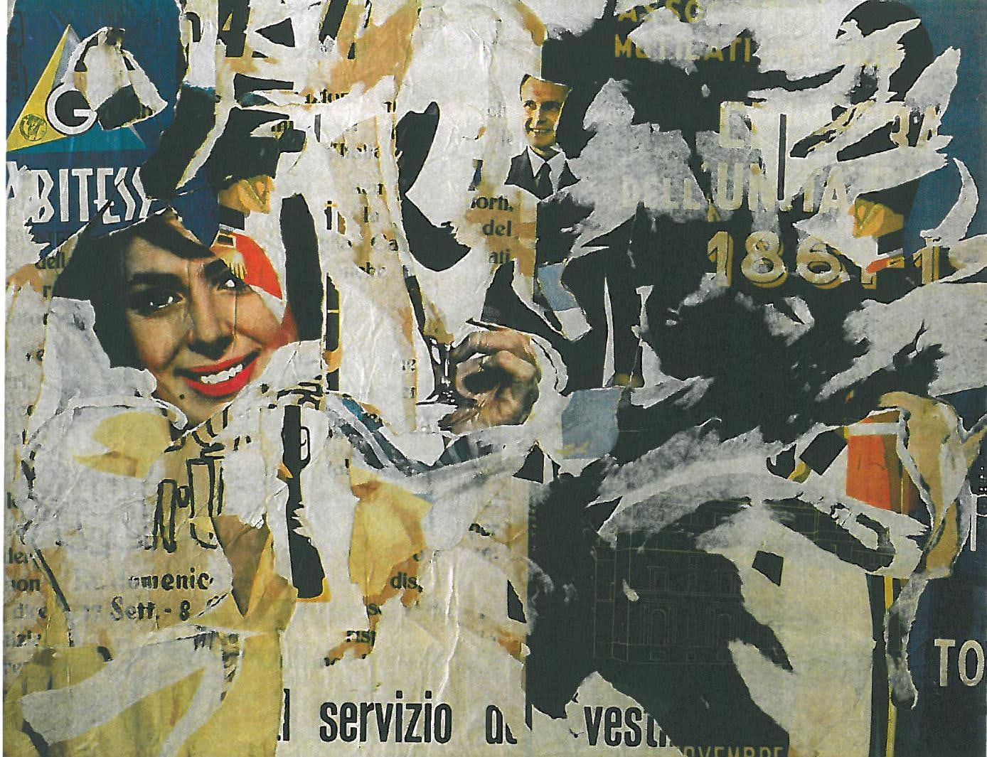Mimmo Rotella, Commercio e Unità, 1962