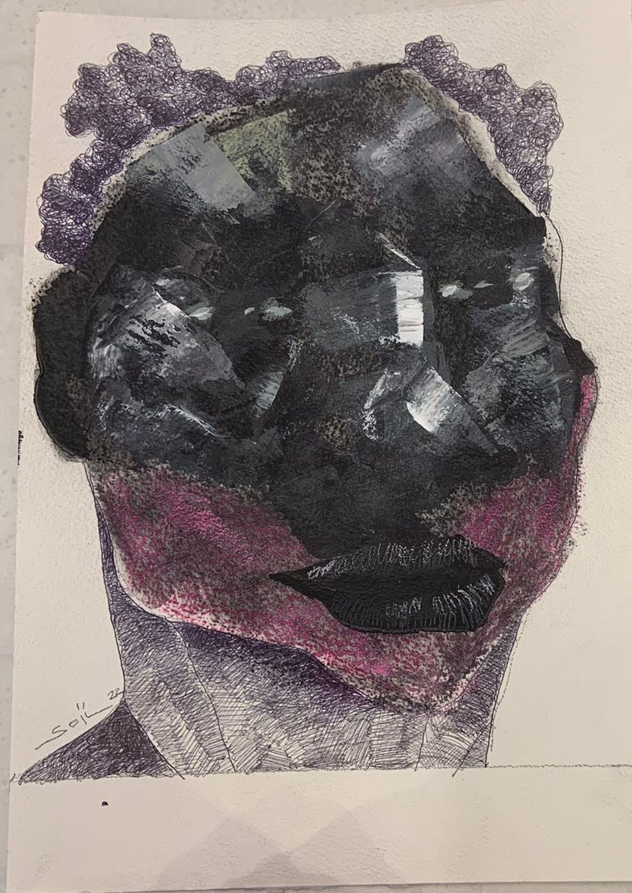 Soji Adesina, Purple Vitiligo II, 2022