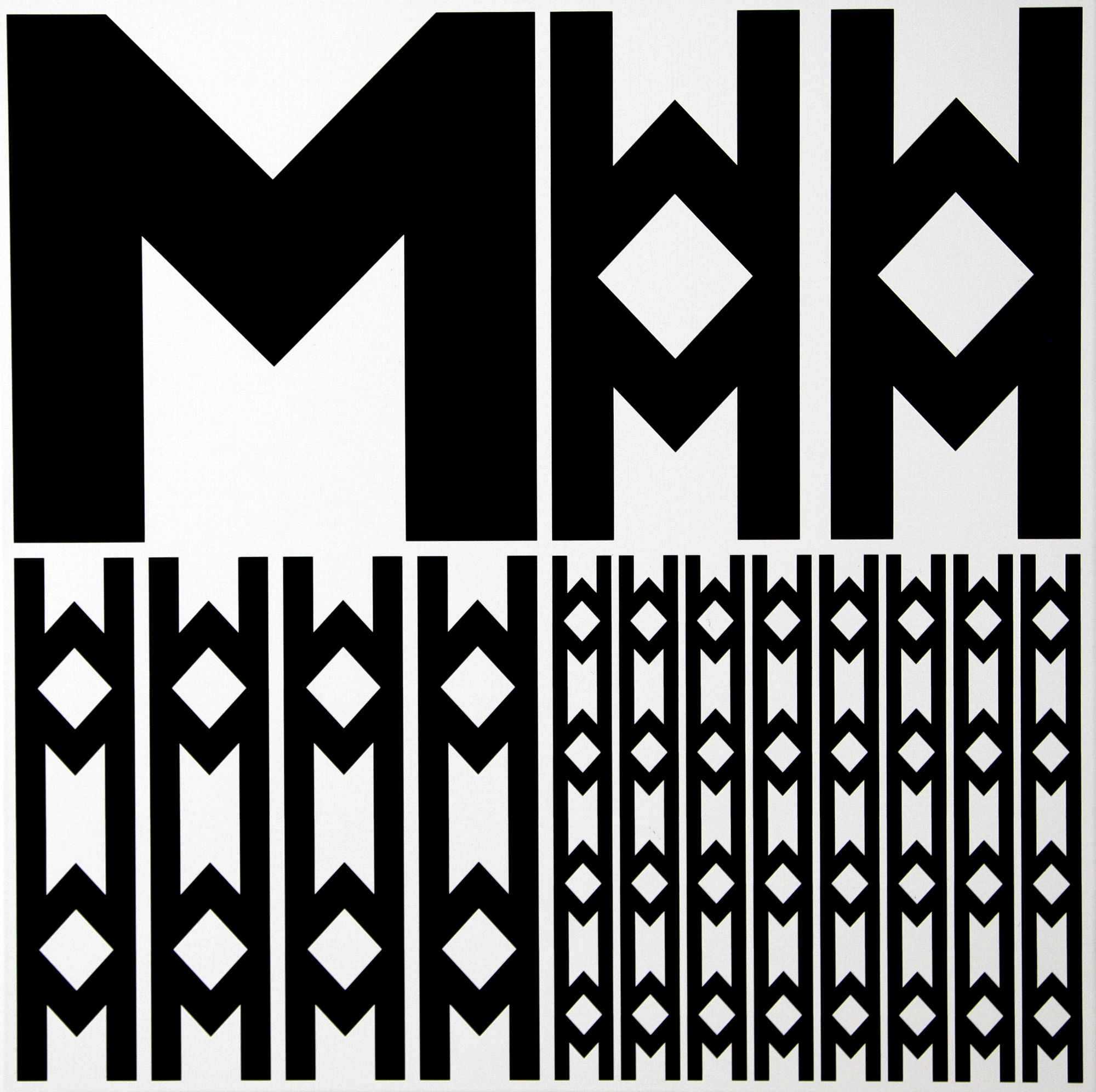 Vera MOLNAR, Structure à partir de la lettre M, 2020