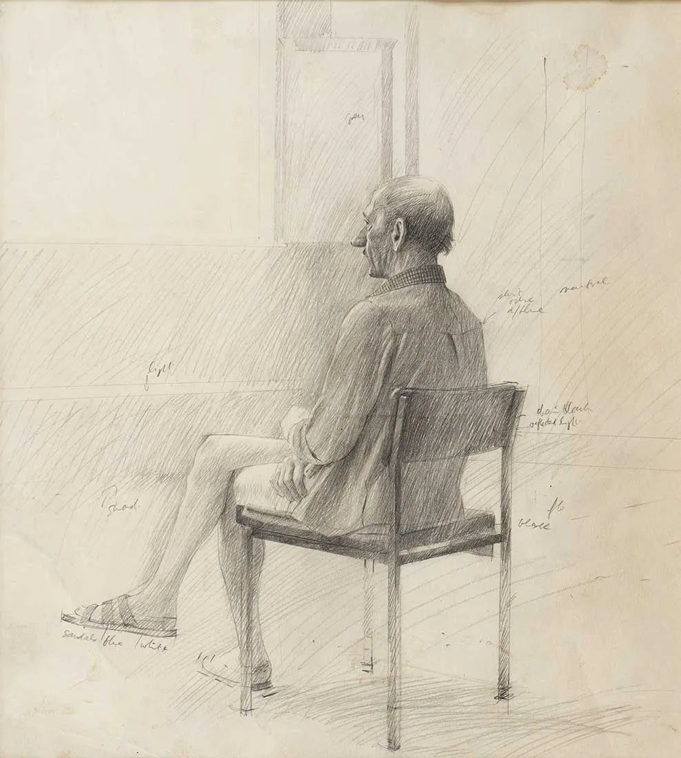 David Evans ARCA RSA RSW (1942-2020), Study of Manina Room