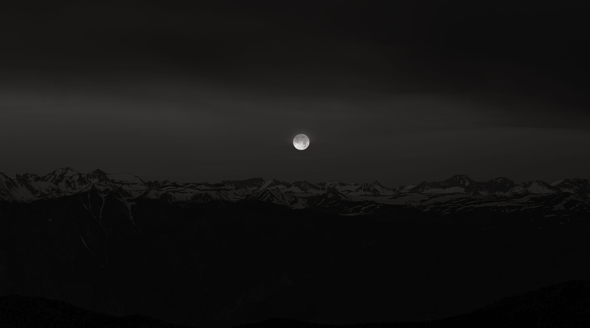 Jeffrey Conley, Sierra Crest and Moon, from White Mountains, CA 2019