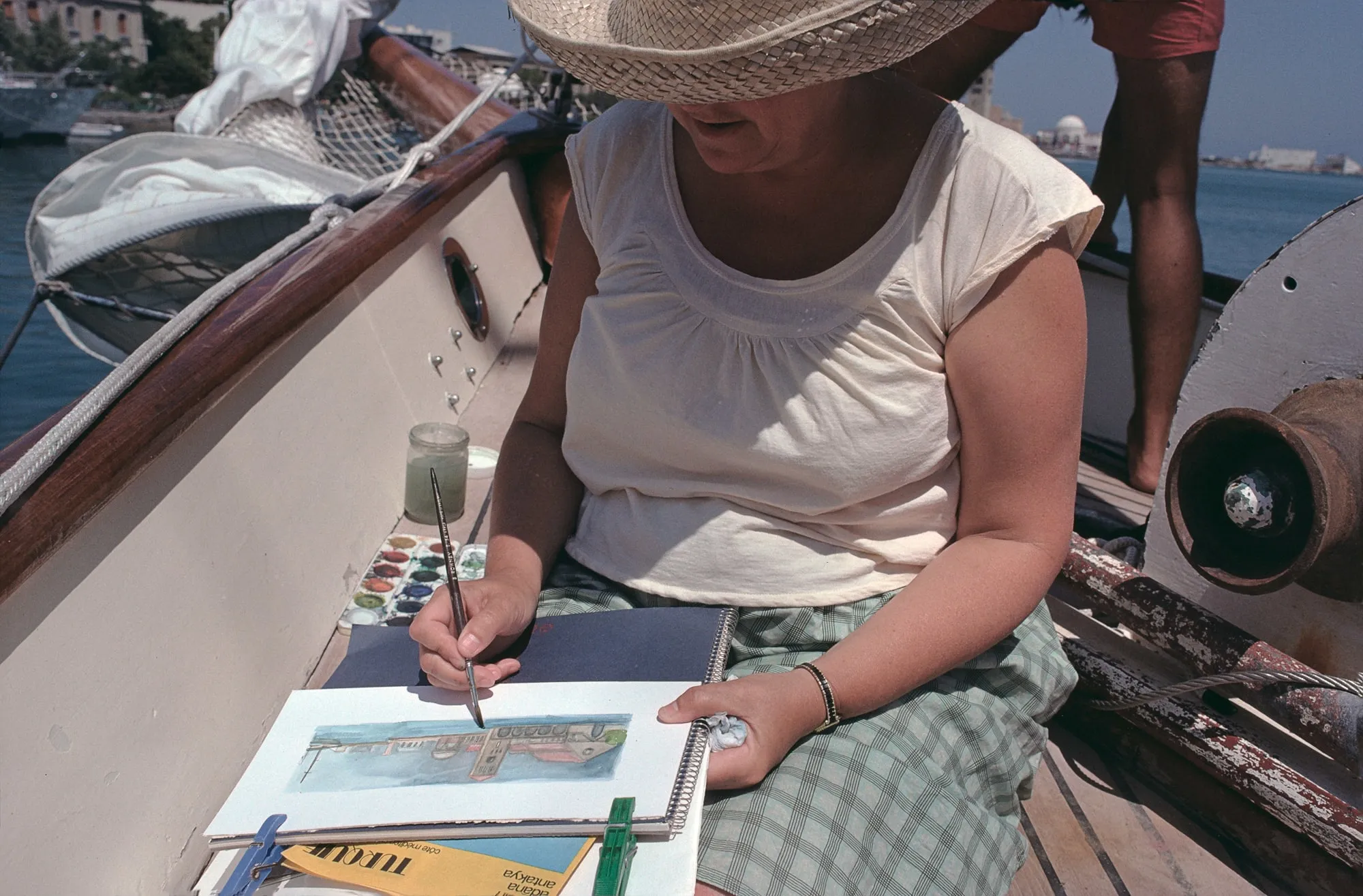 Phyllis Lambert, Joyce Wieland, Mandraki Harbor, Rhodes, Dodecanese, Greece, 1981 (imprimée / printed 2023)