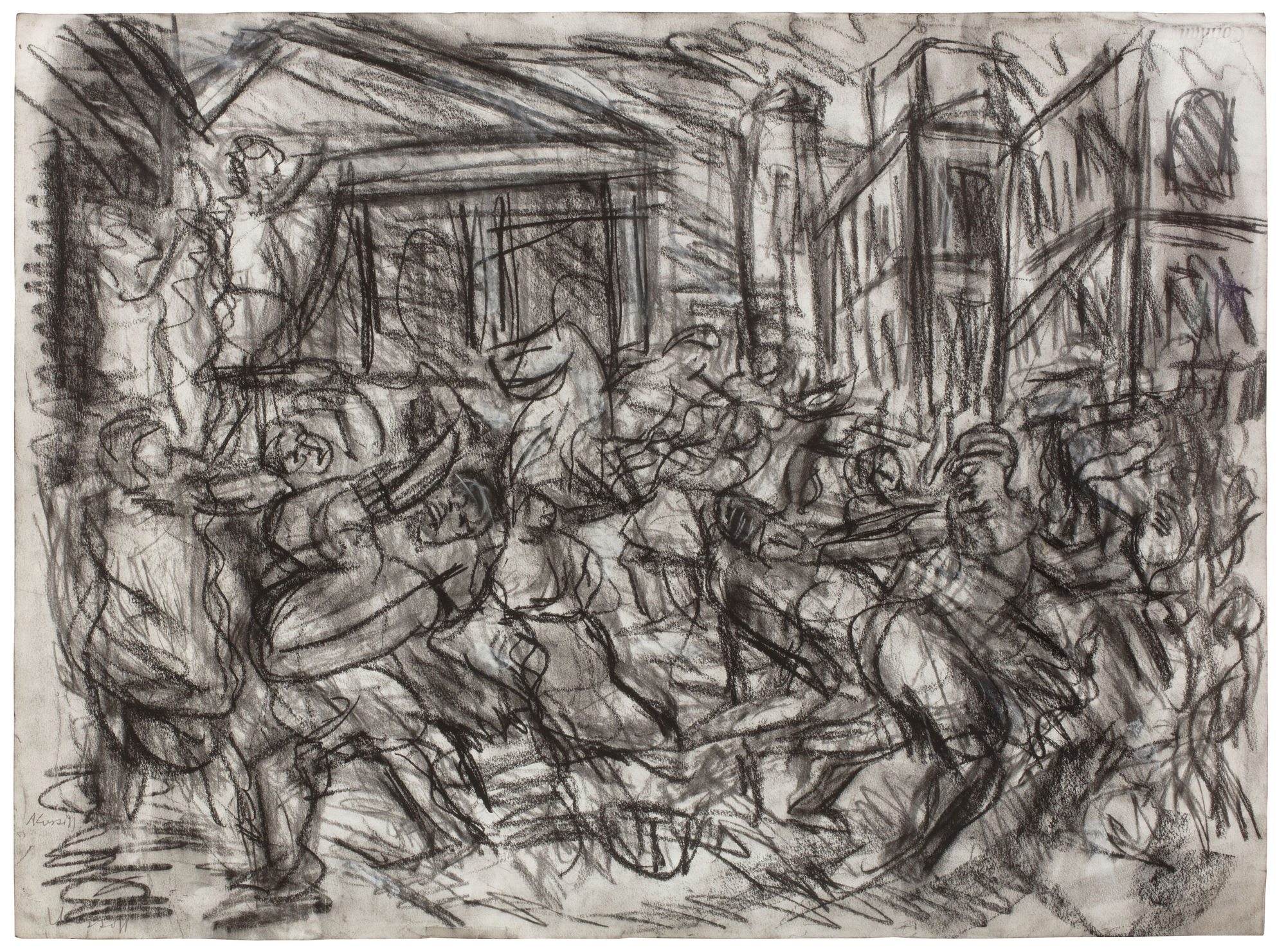 Leon Kossoff, The Rape of the Sabines No. 4, 1995