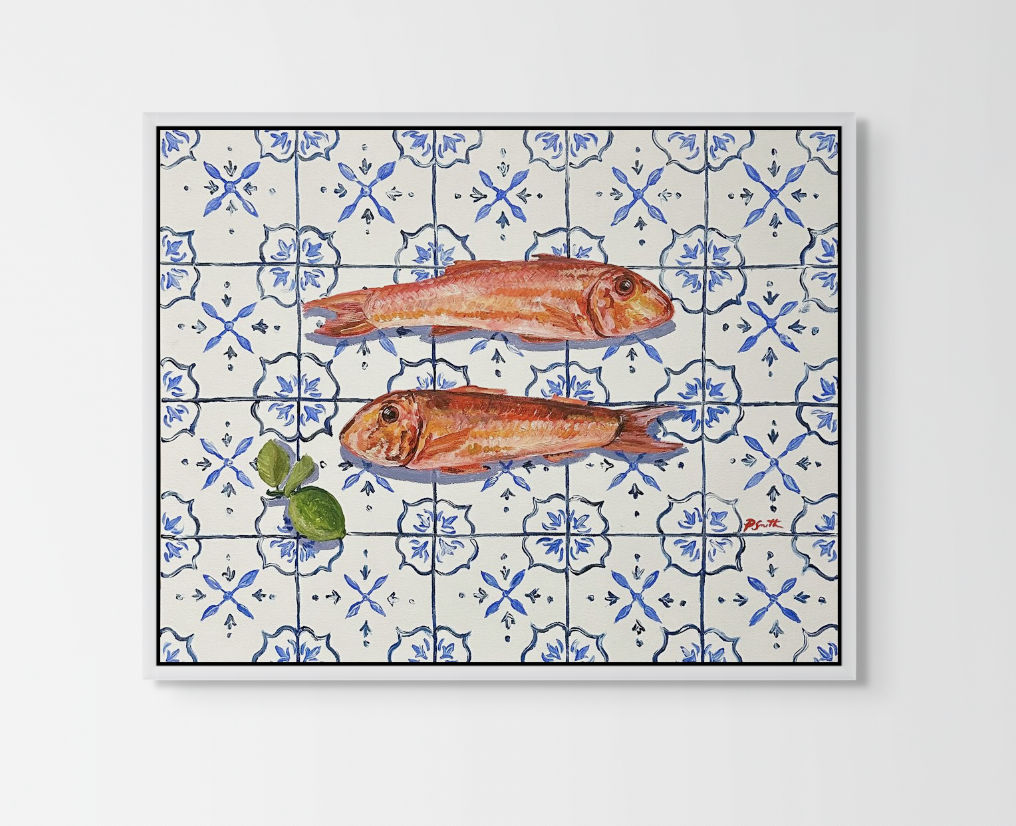 Pippa Smith, Red Mullets on Blue