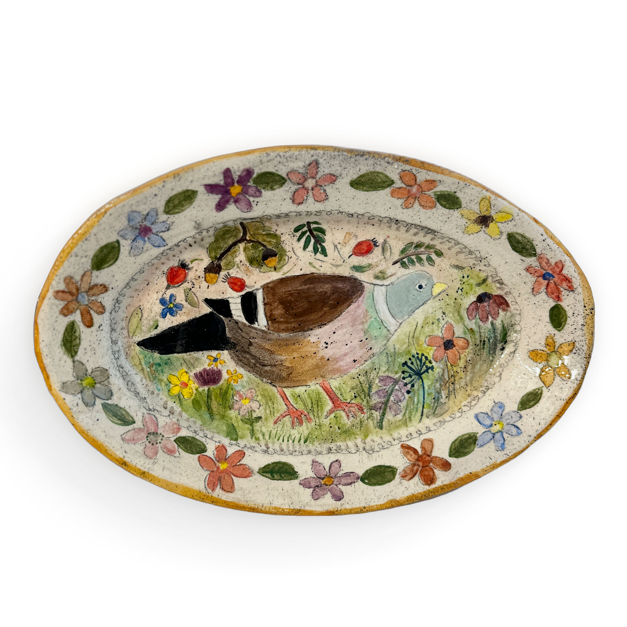 Amelia Tuttiett, Percy Pigeon on a Pretty Plate, 2025
