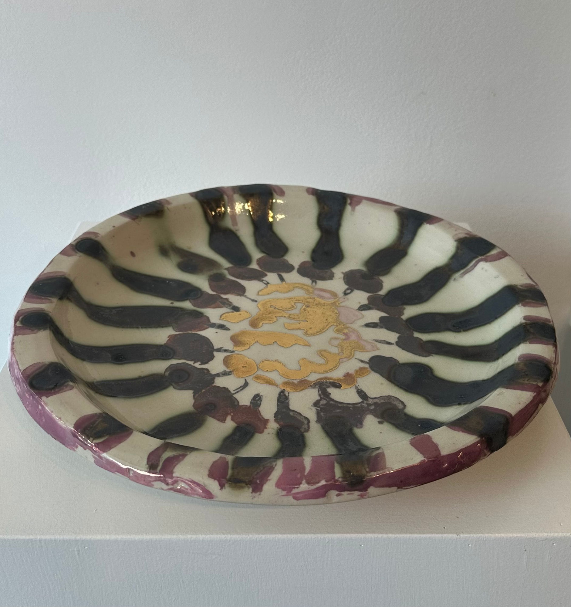 Louise Kaye, Pink and grey blossom platter