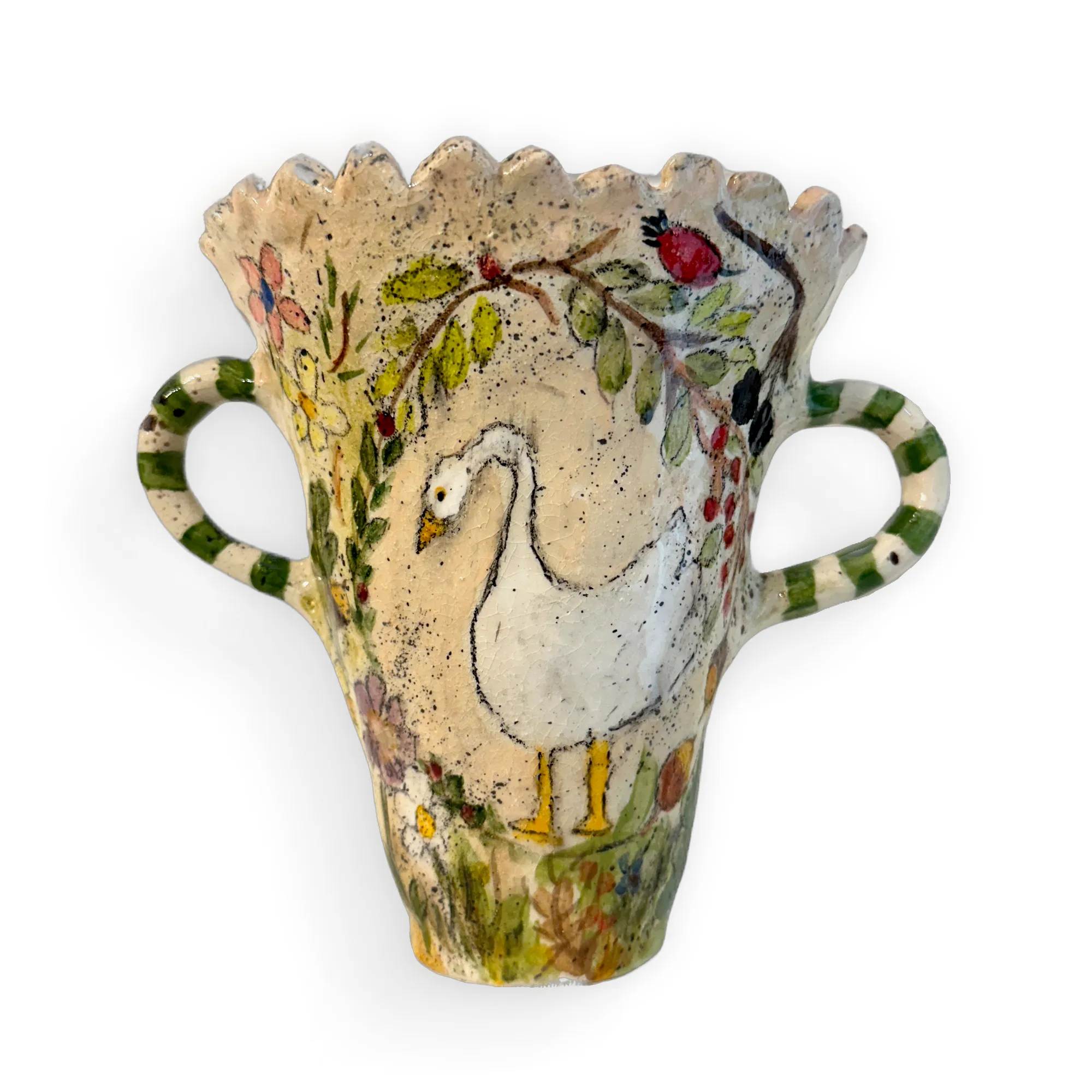 Amelia Tuttiett, Two-Handled Swan Vase, 2025