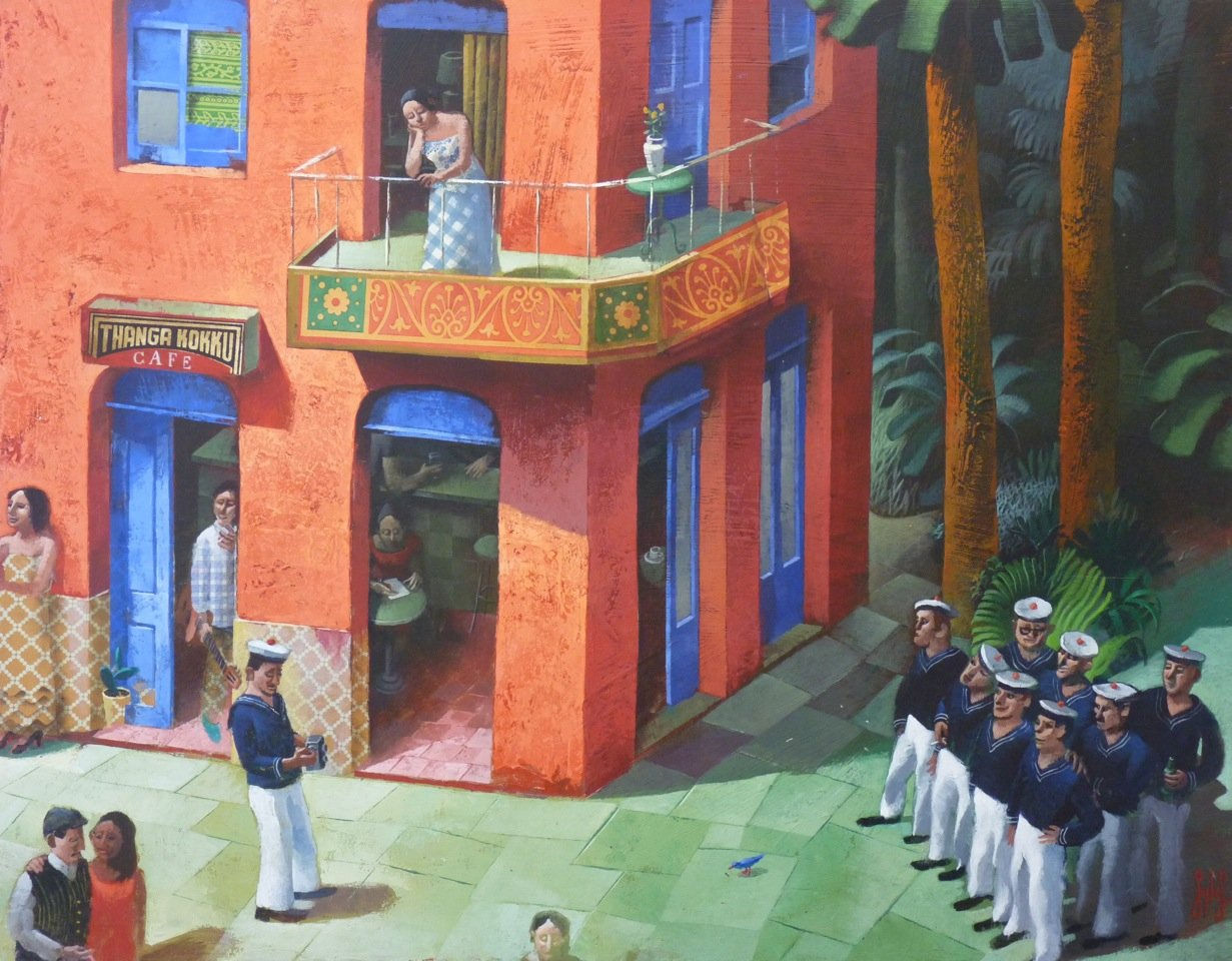 Sylvain Lefebvre, Nine sailors at the "Kokku Cafe", 2013