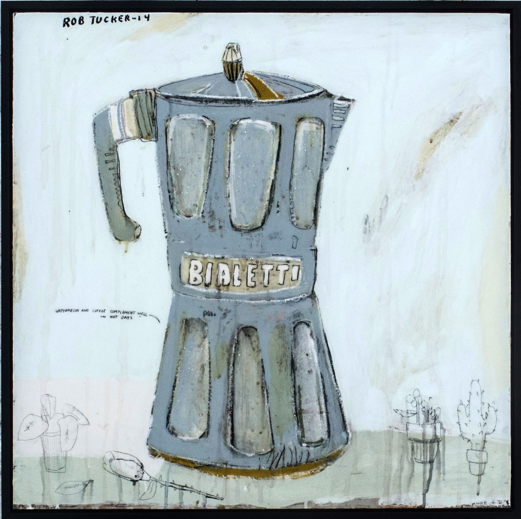 Rob Tucker, Watermelon and Coffee Complement Well on Hot Days, 2014