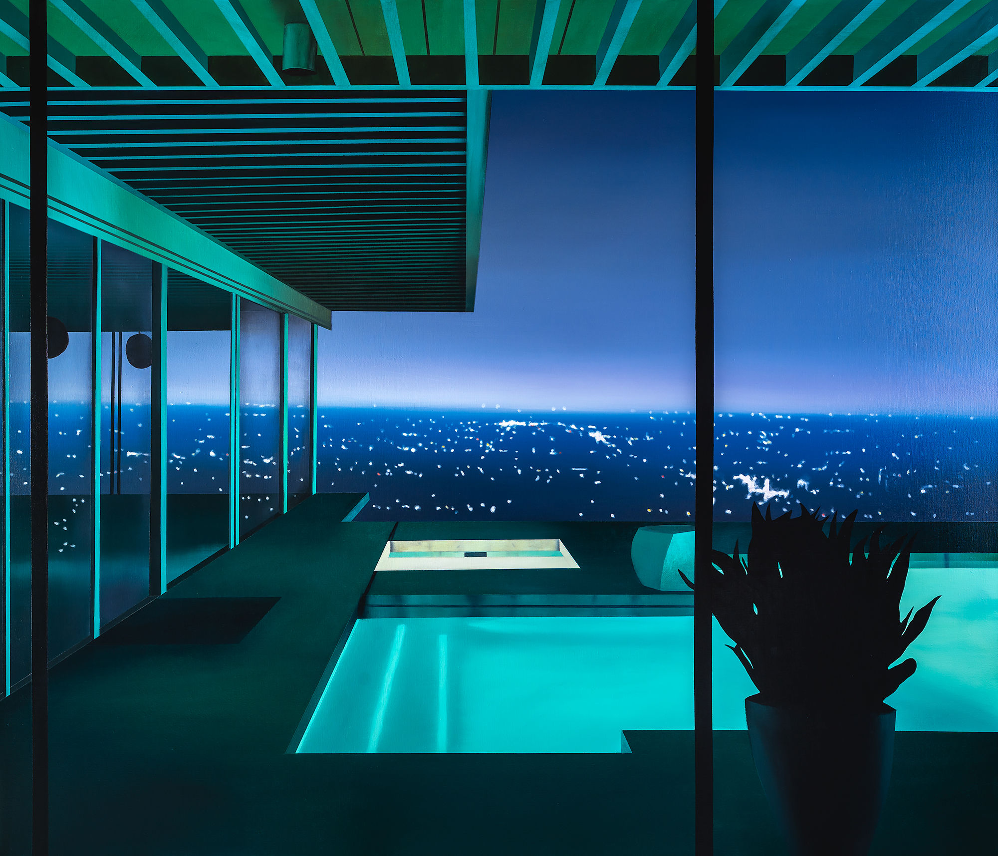 Laurence Jones, A Midnight Moment (Night Pool), 2021