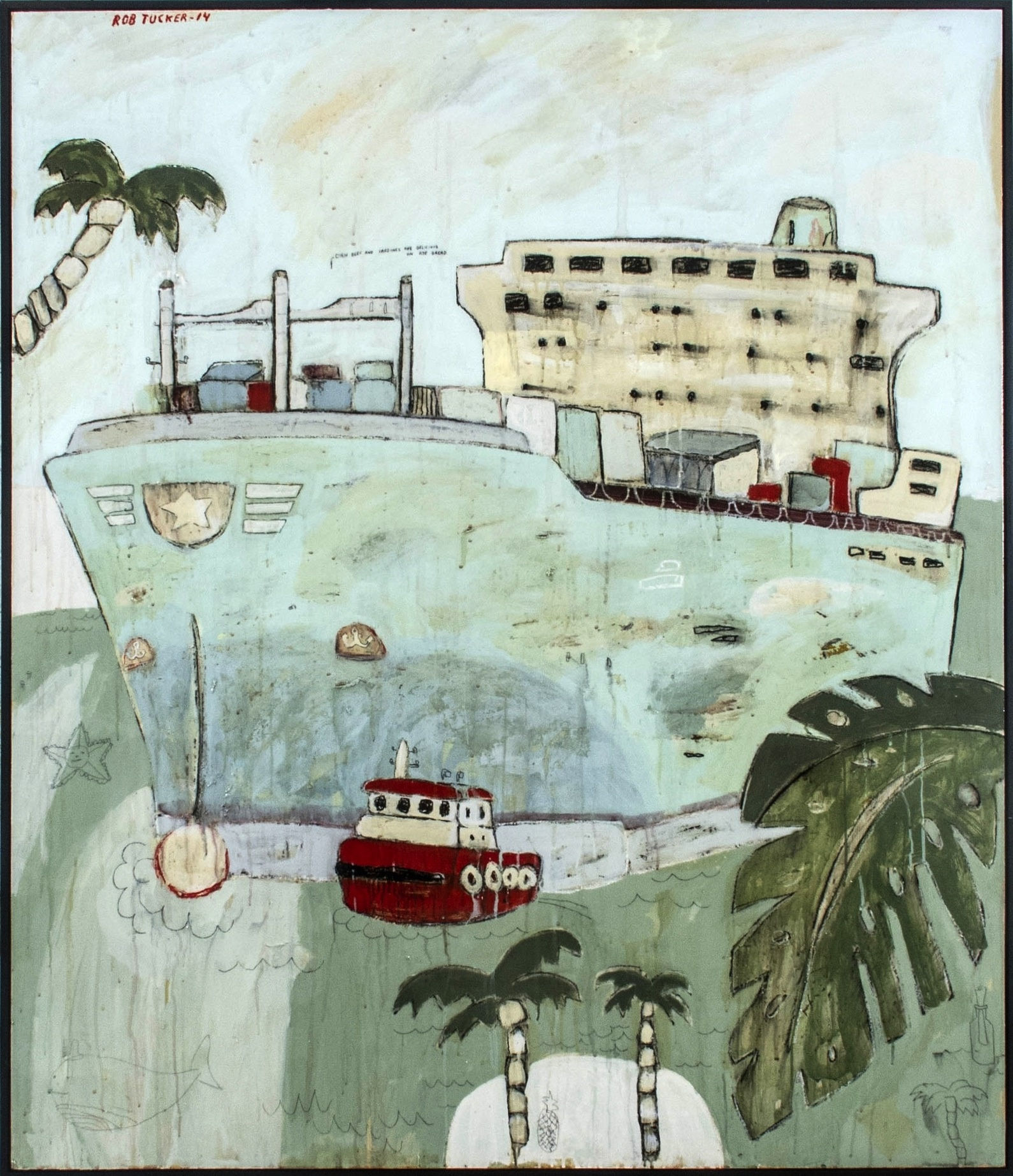 Rob Tucker, Corn Beef and Sardines are Delicious on Rye Bread, 2014