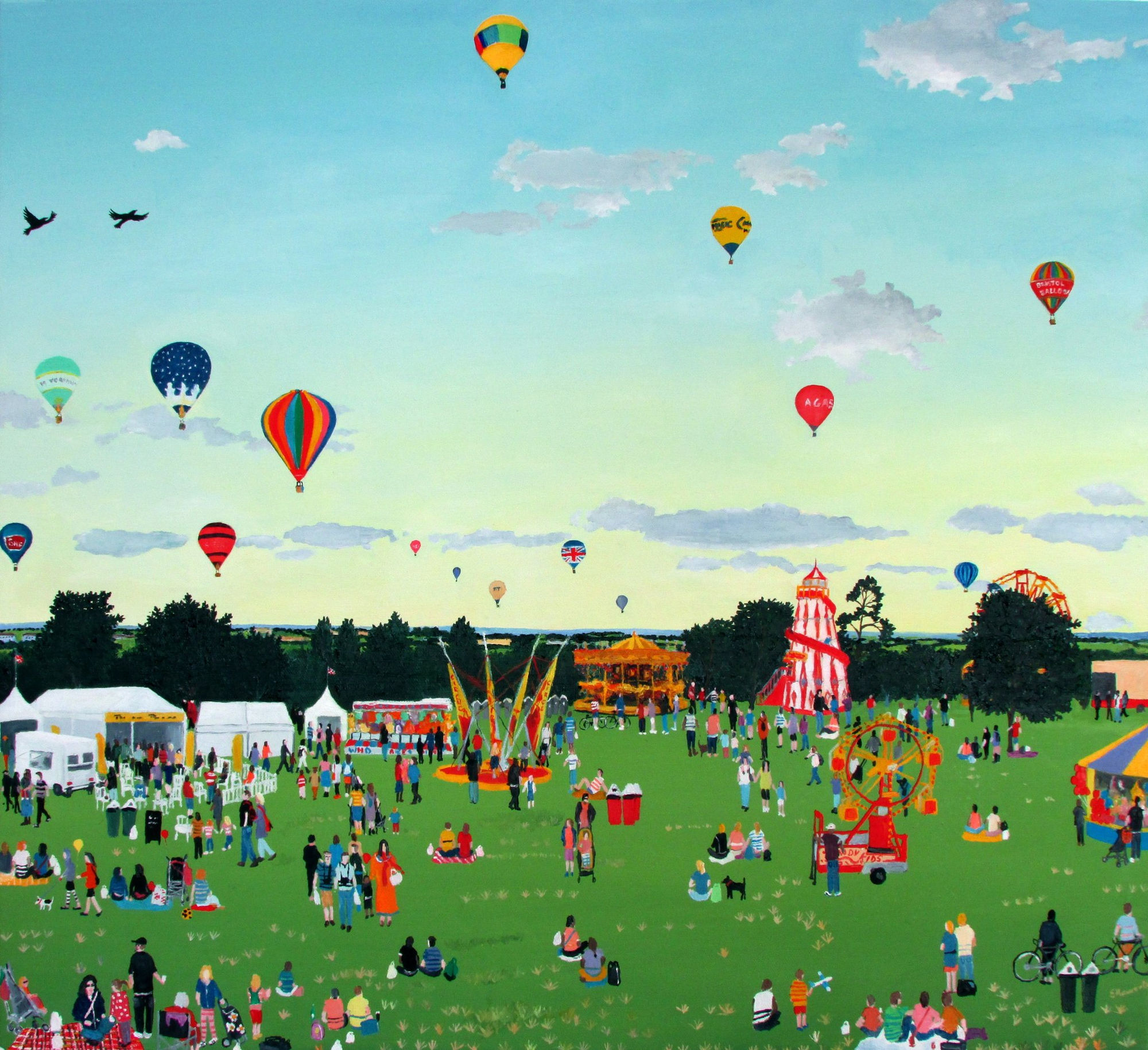 Emma Haworth, Balloons and Fairground, 2014