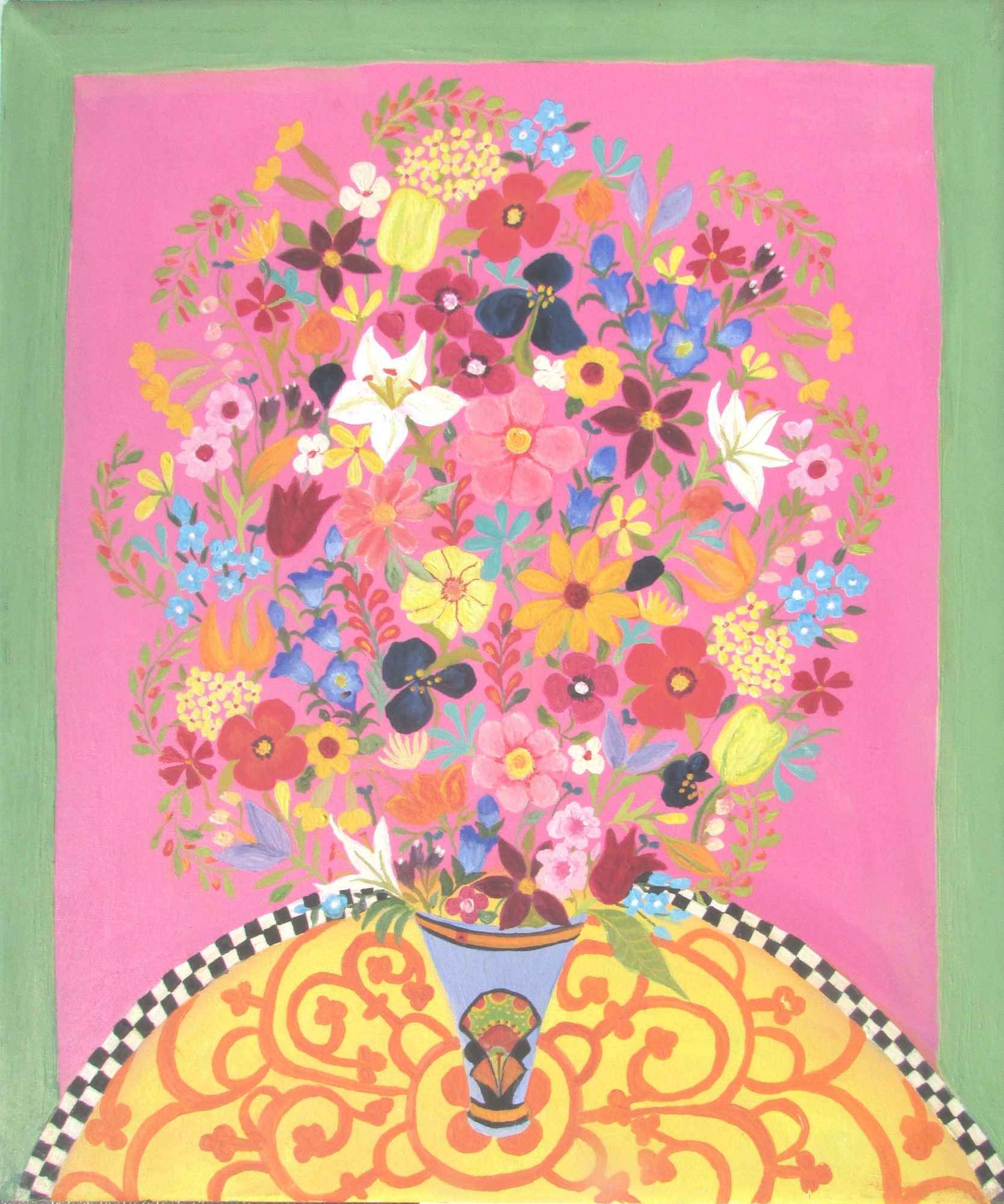 Hepzibah Swinford, Flowers On Pink