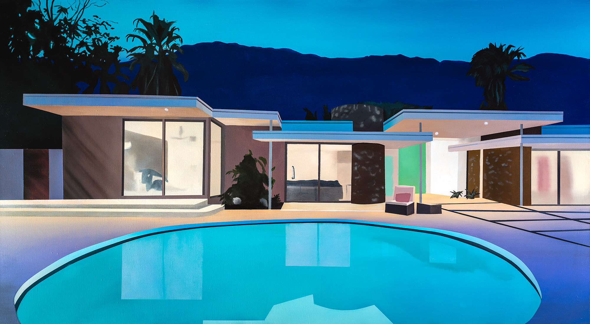 Laurence Jones, After Sunset (Round Pool House), 2021