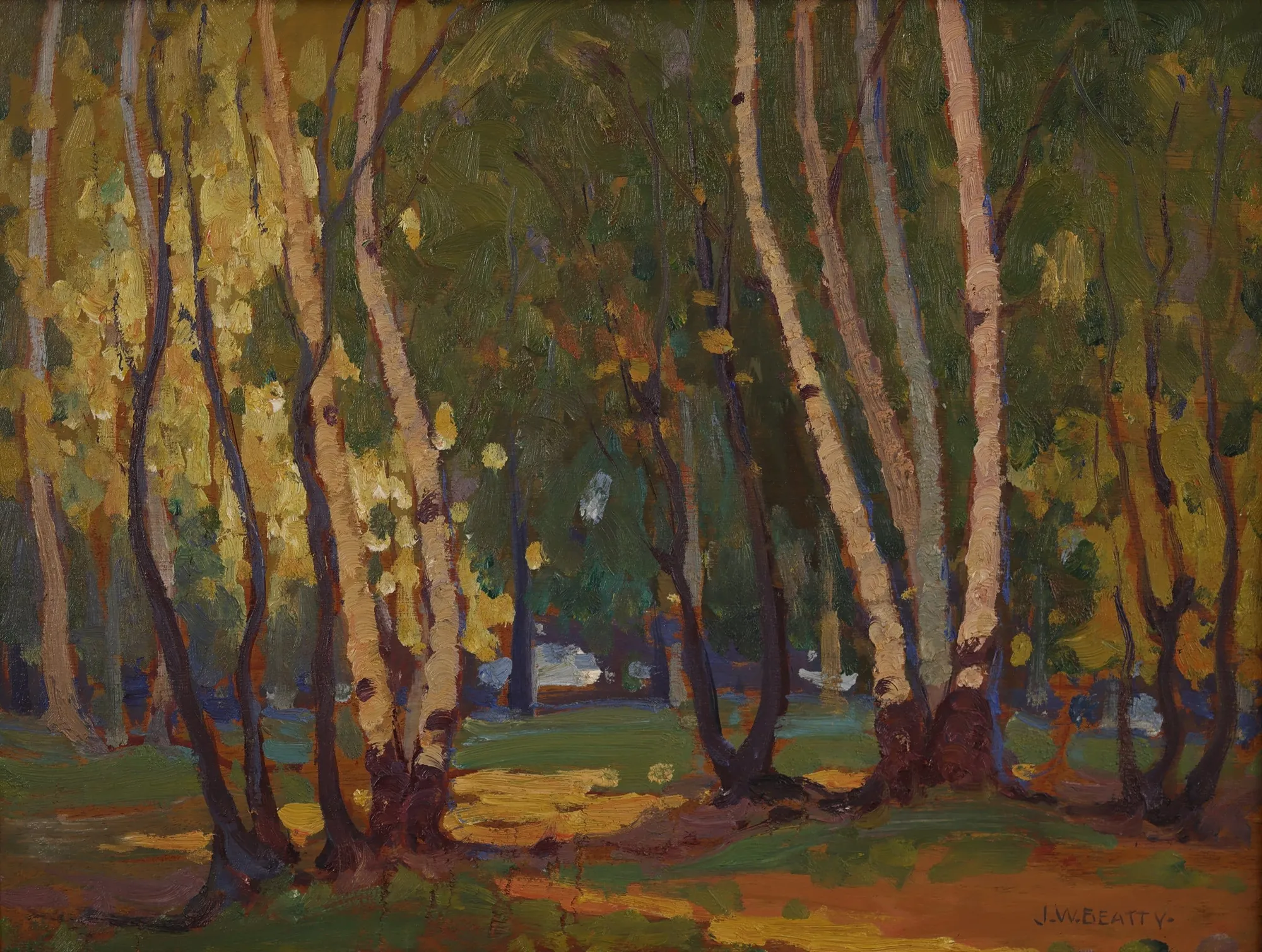 John William Beatty, Sunlit Woods, 1928