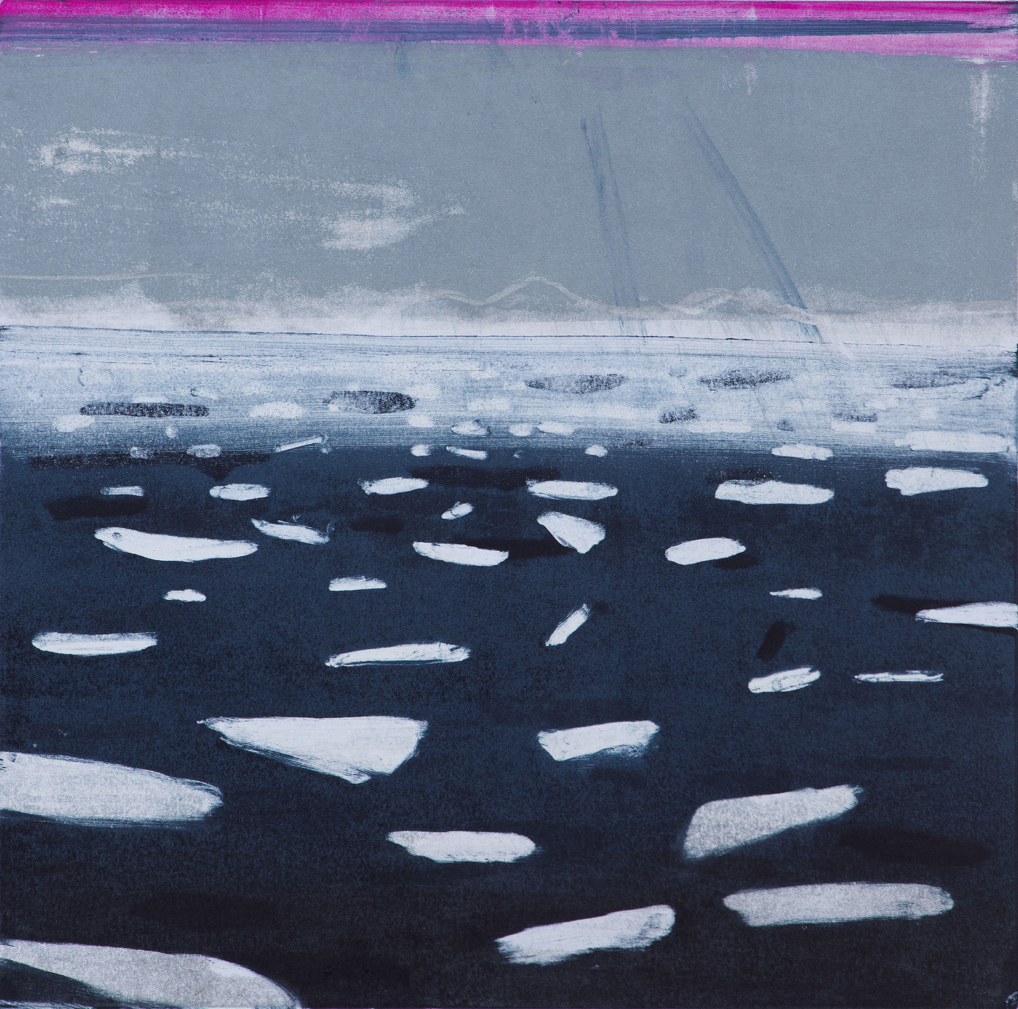 Barbara Rae RSA, Loose Ice - Peel Sound